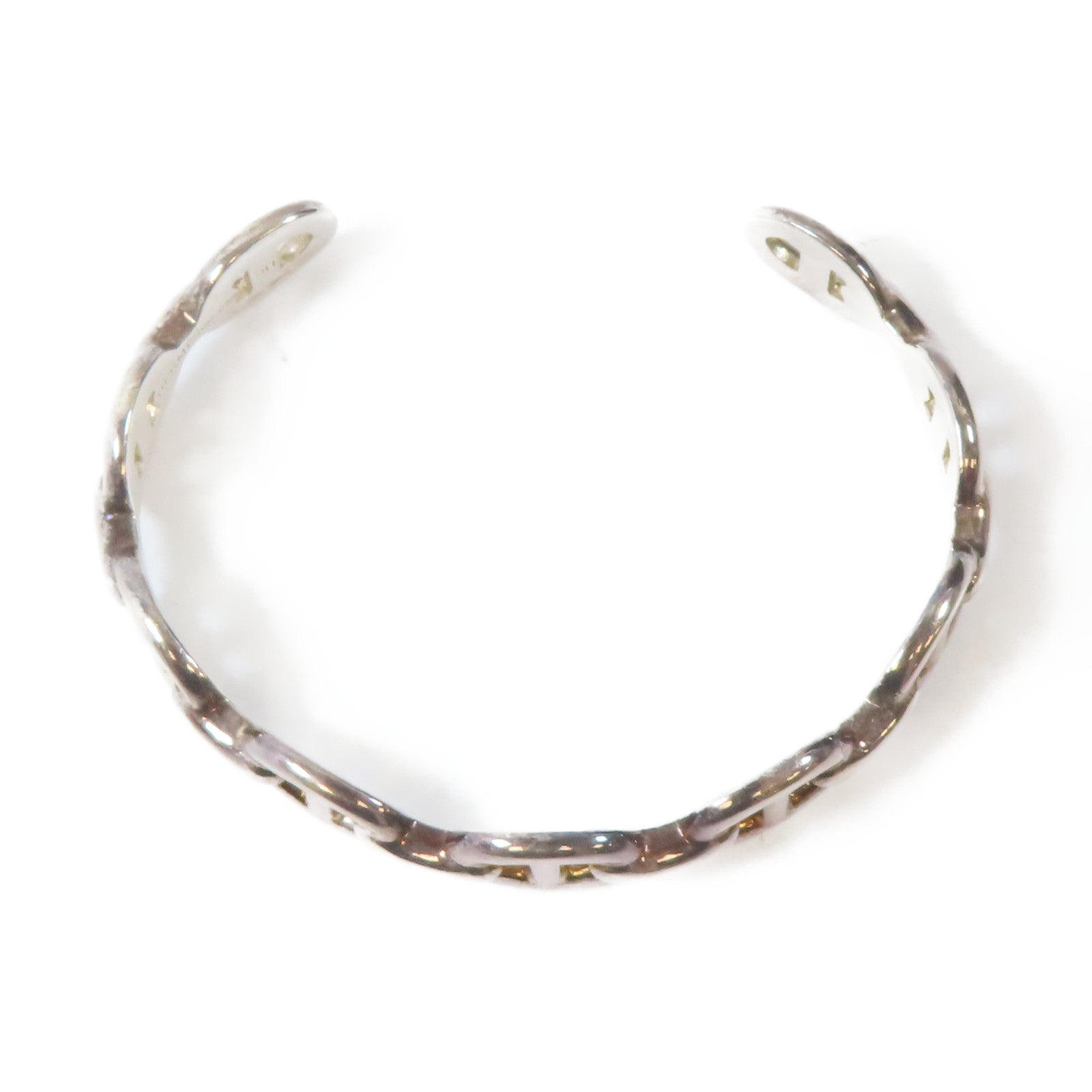HERMES 925純銀Chaine D'ancre Enchainee Bracelet#16cm