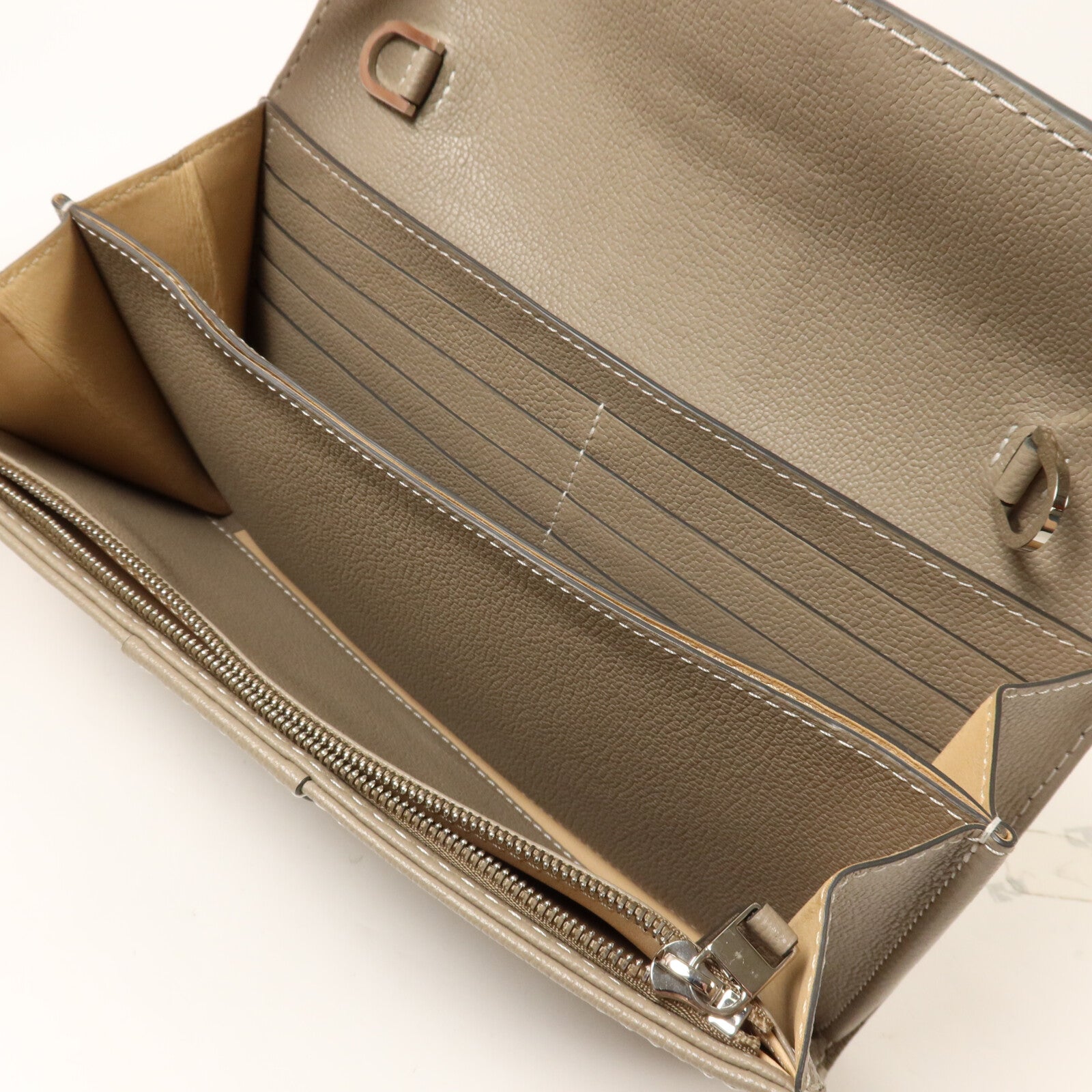 Delvaux 牛皮皮革Brillant Long Wallet Chain鏈帶肩背袋