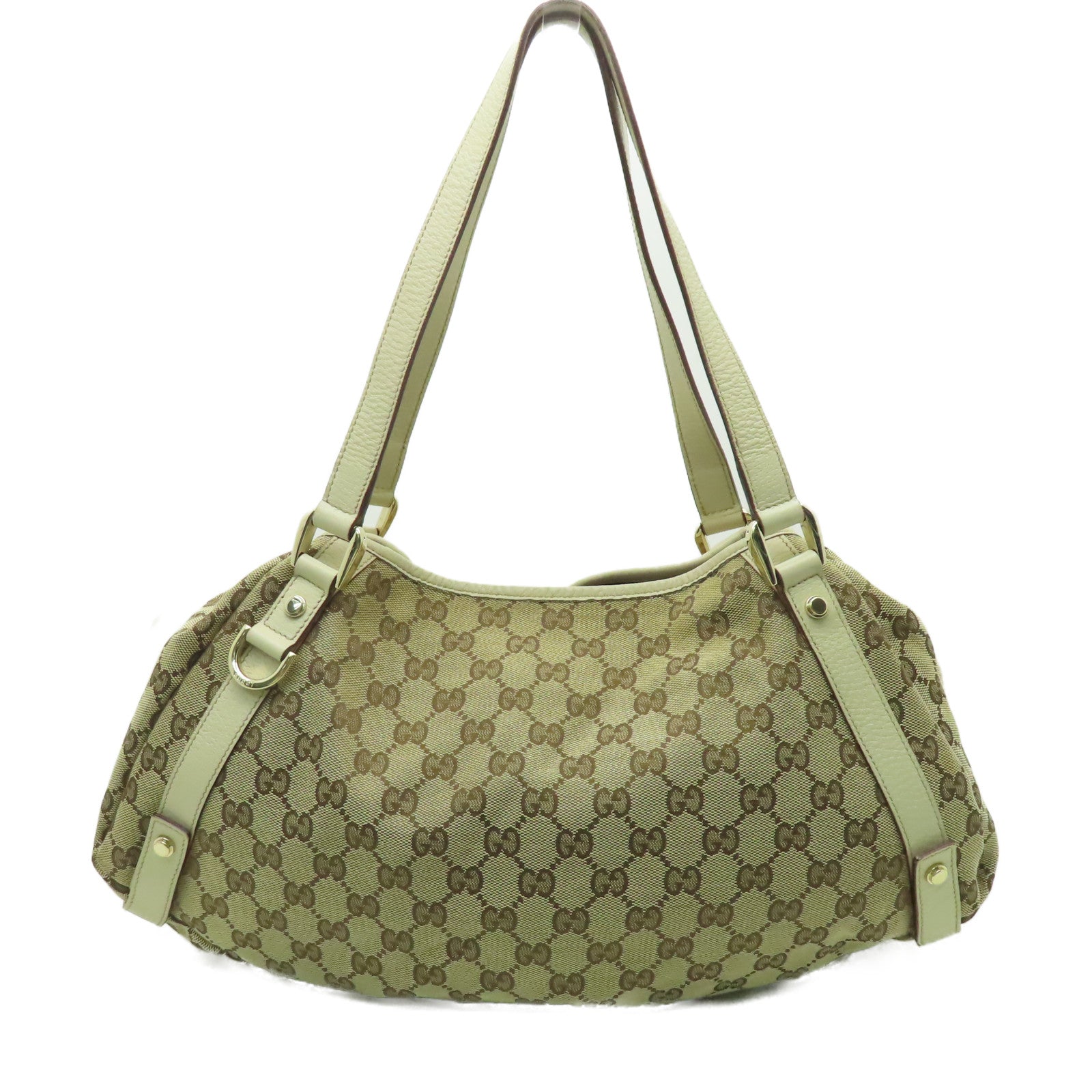 GUCCI 【激減優惠】帆布Shoulder Bag金扣肩背袋啡色