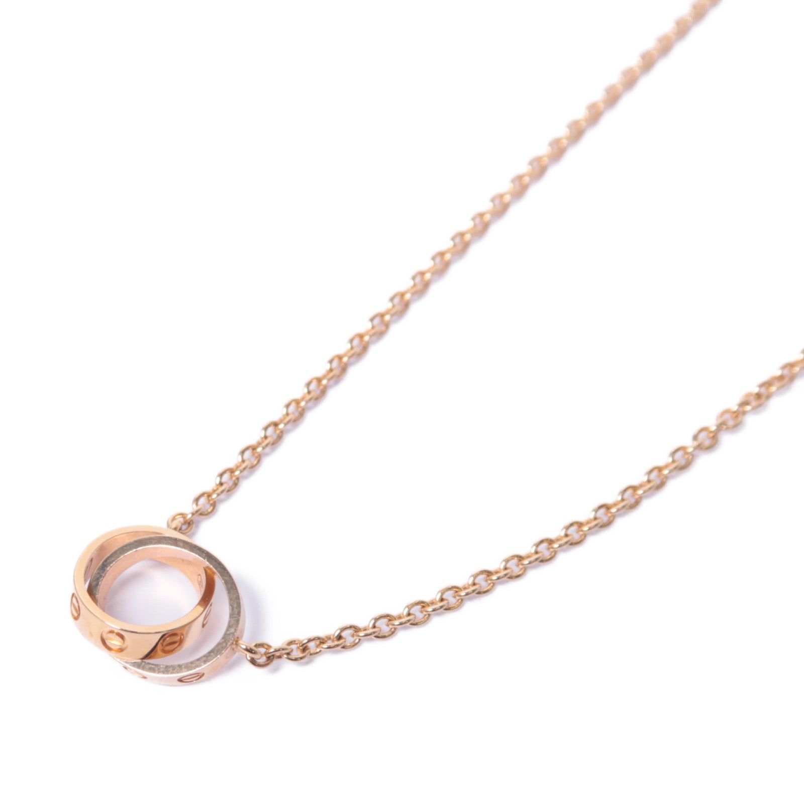 CARTIER 18K玫瑰金Baby Love Necklace項鍊