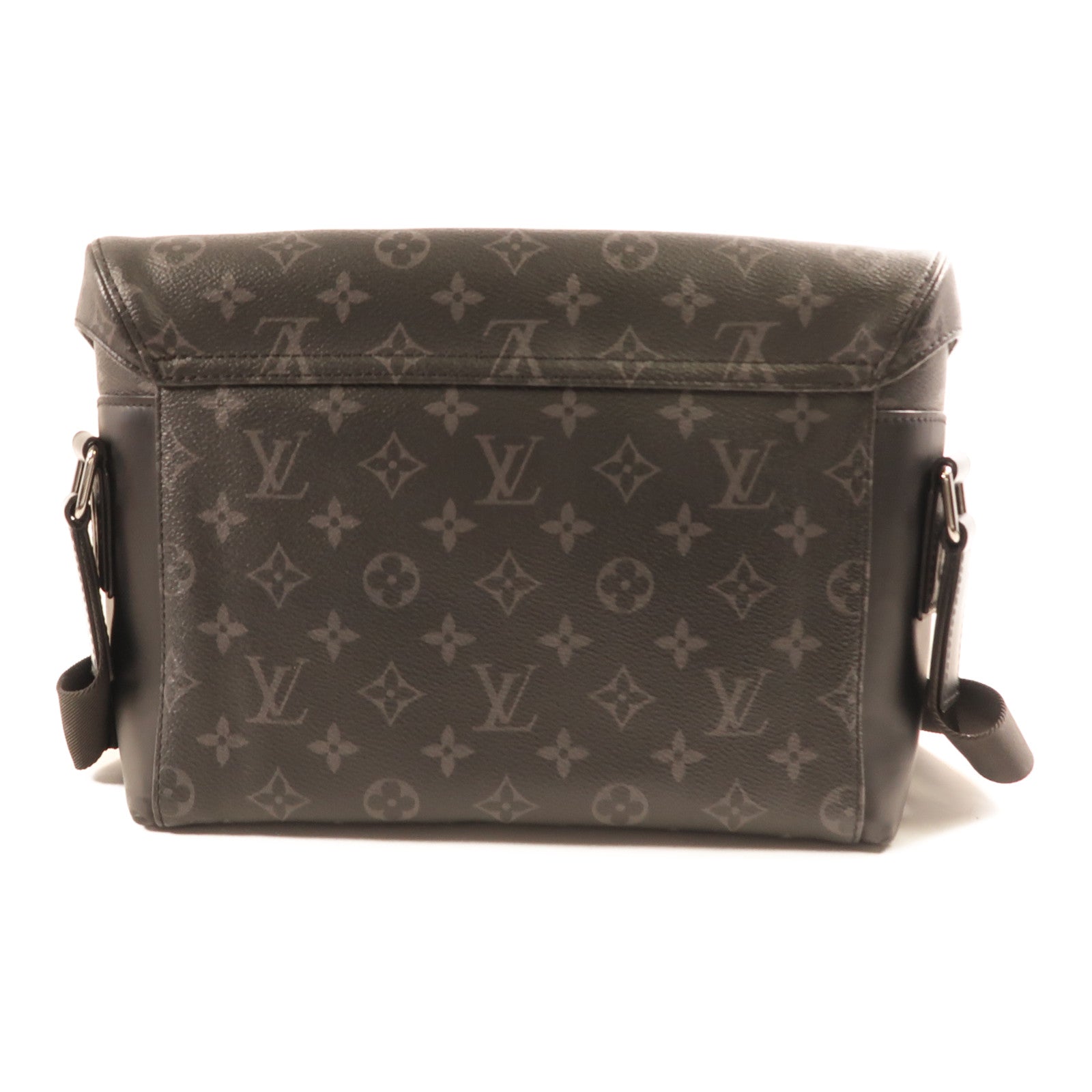 LOUIS VUITTON Monogram Eclipse Messenger PM Voyager銀扣肩背袋
