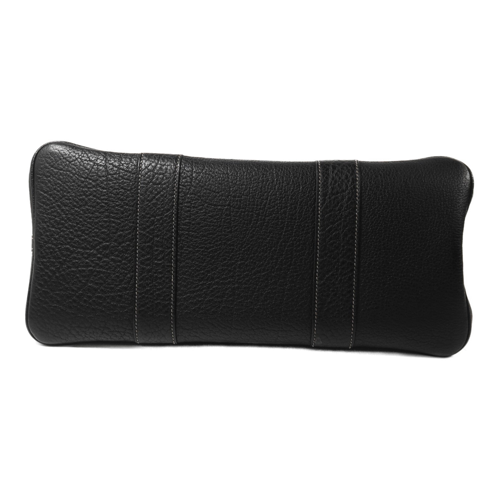 HERMES 帆布Garden Party PM手挽袋Noir/White