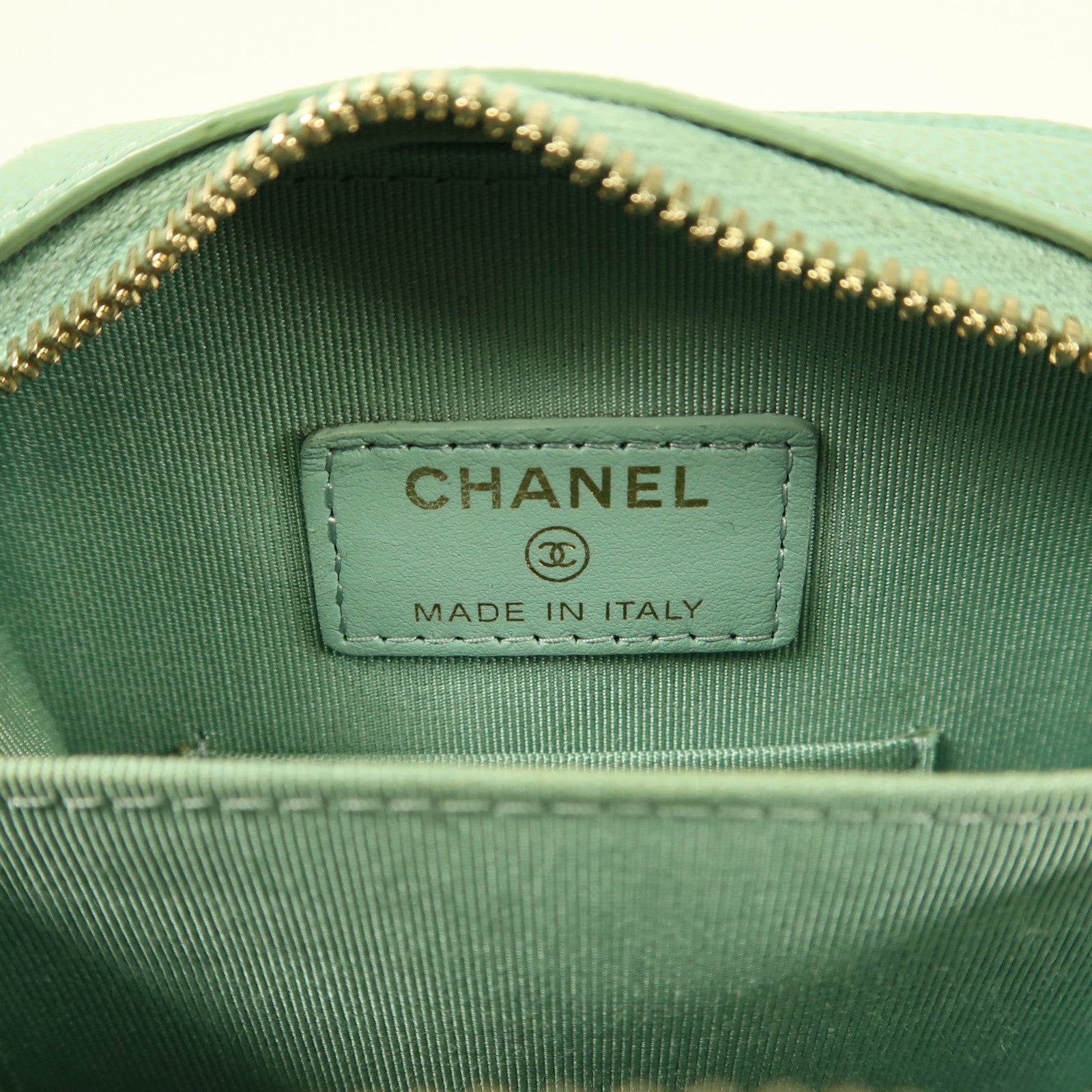 CHANEL 牛皮皮革Phone Bag金扣鏈帶肩背袋