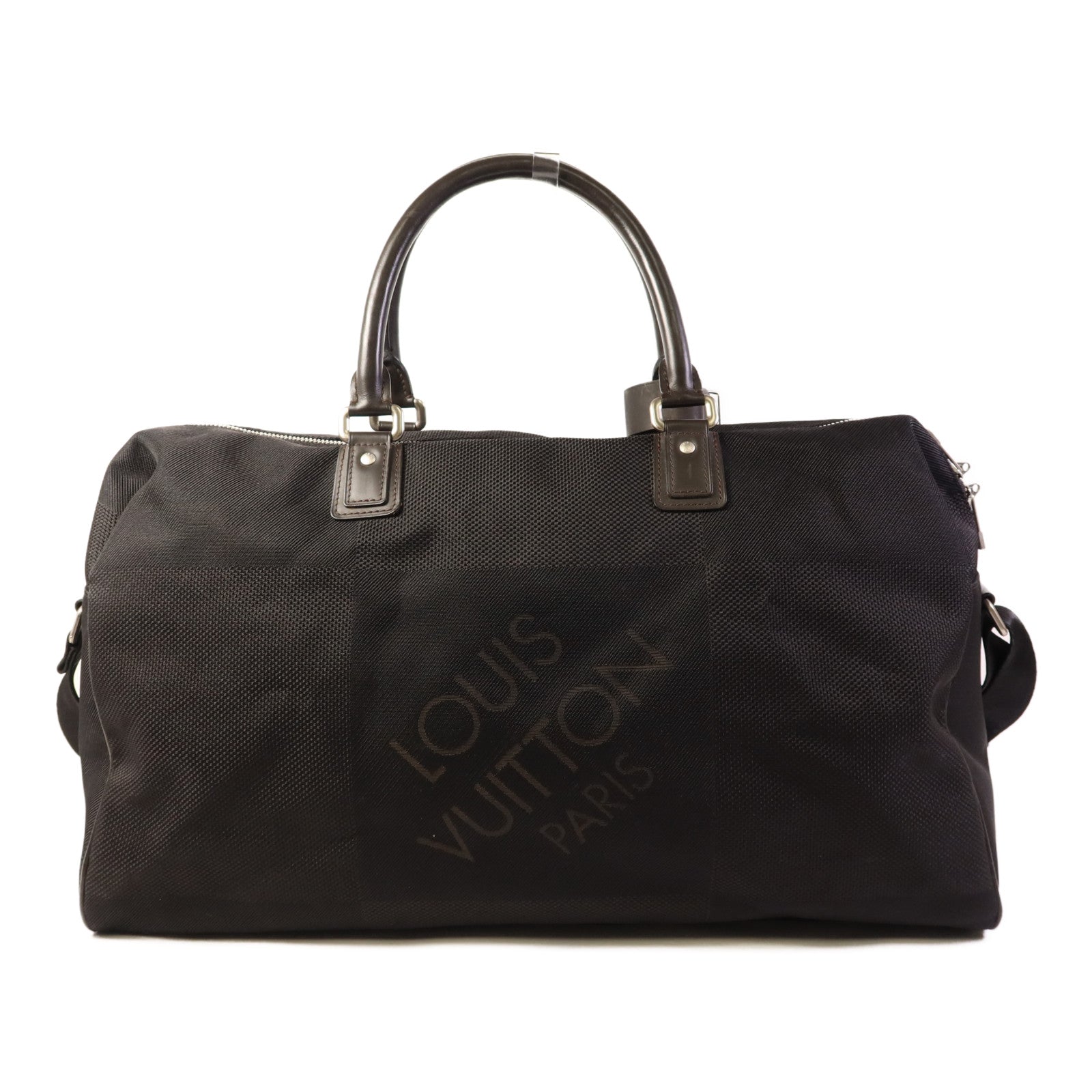 LOUIS VUITTON Damier Geant Albatros Boston Bag銀扣手挽肩背兩用袋