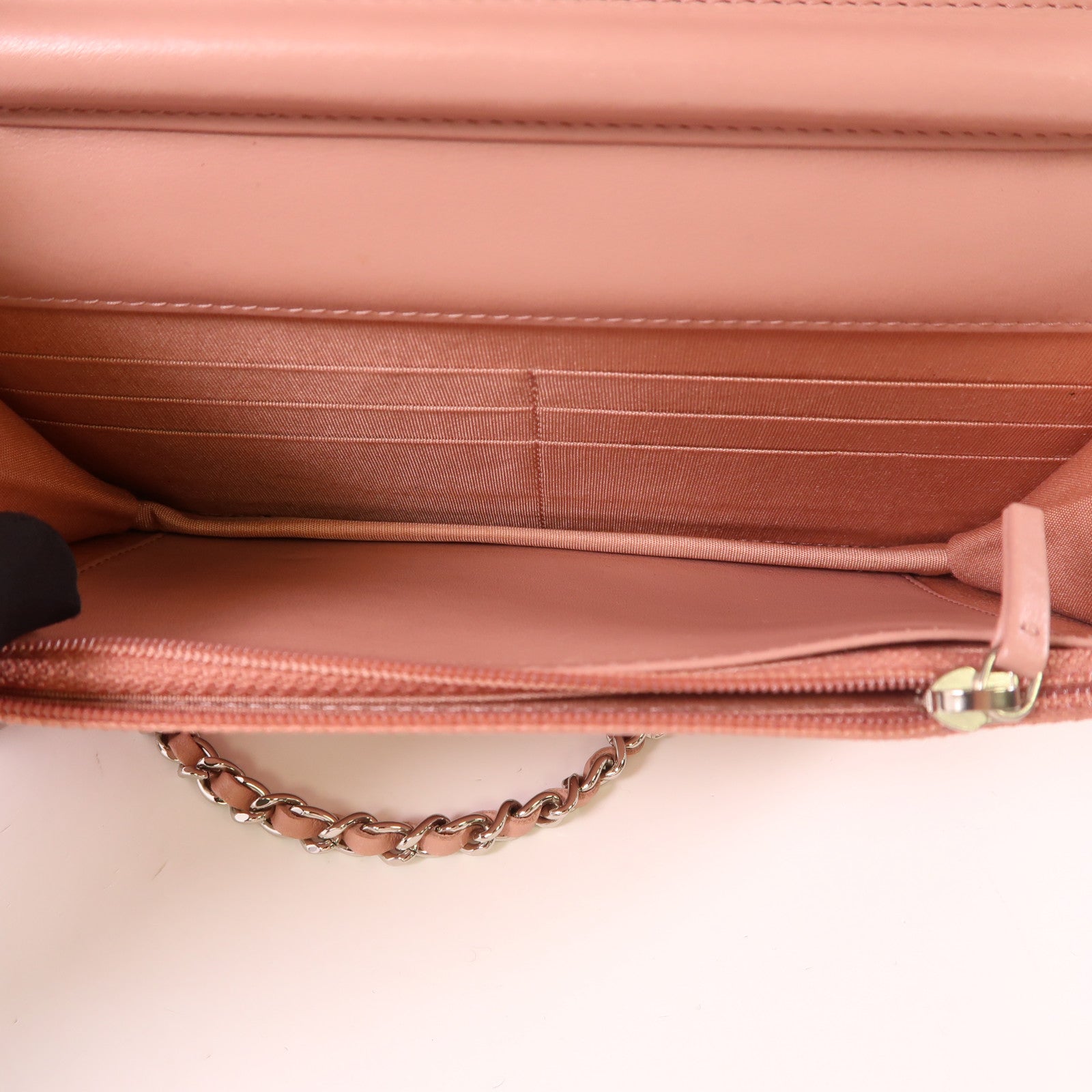 CHANEL 漆皮皮革/牛皮皮革WOC Wallet On Chain銀扣鏈帶肩背袋