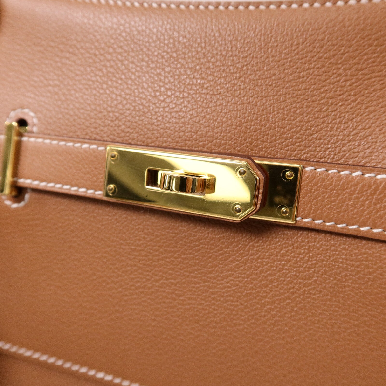 HERMES Evercolor皮革Mini Jypsiere肩背袋Gold
