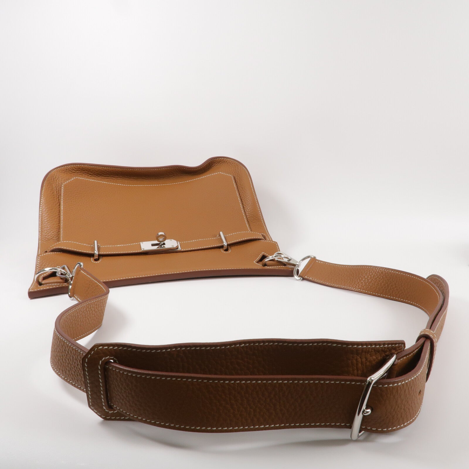 HERMES Togo皮革Jypsiere 34肩背袋Gold