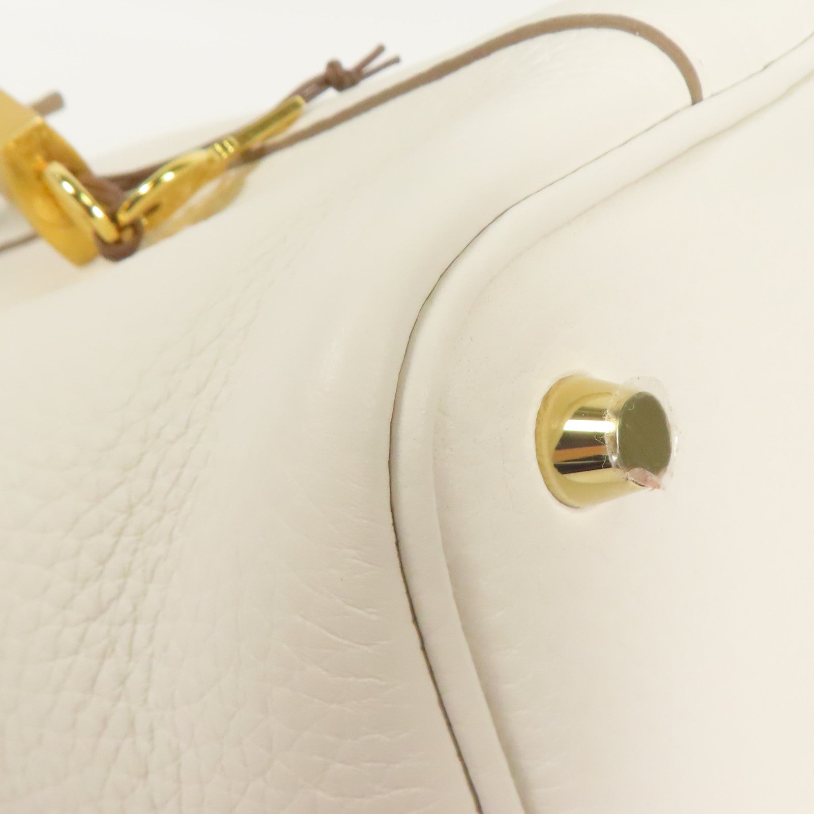 HERMES Clemence皮革Picotin PM金扣手挽袋Gris Pale