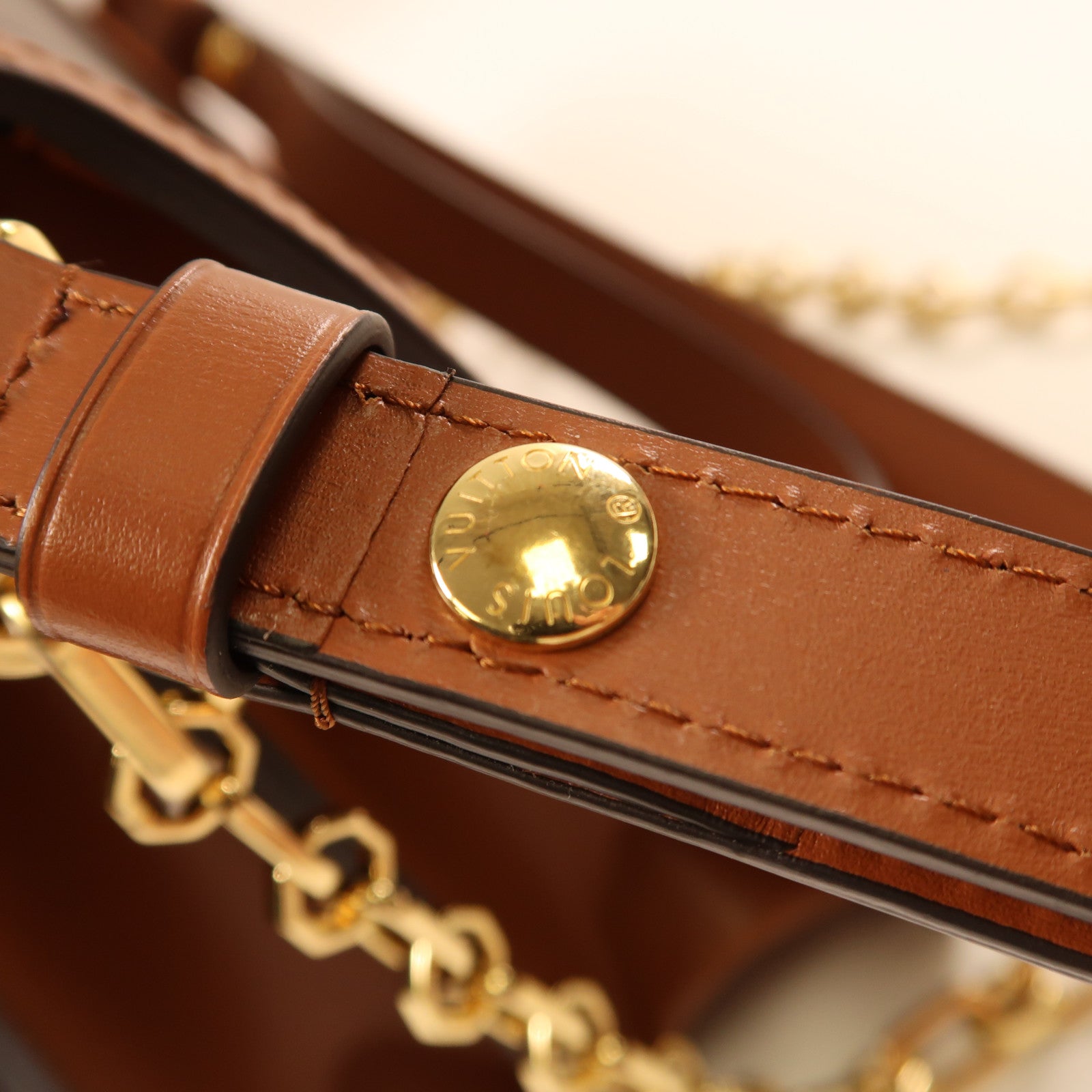 LOUIS VUITTON Monogram Reverse Dauphine MM金扣肩背兩用袋啡色