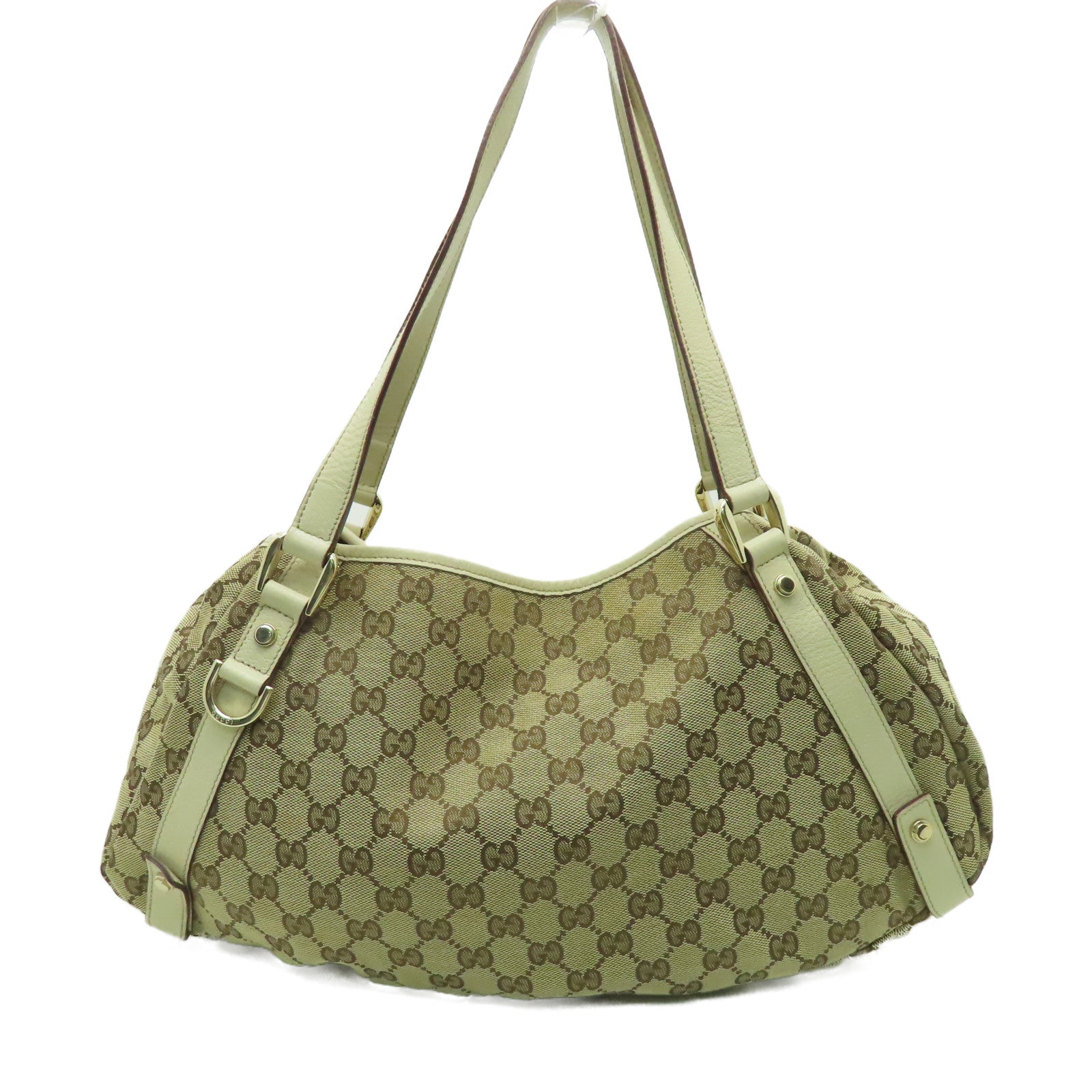 GUCCI 【激減優惠】帆布Shoulder Bag金扣肩背袋啡色