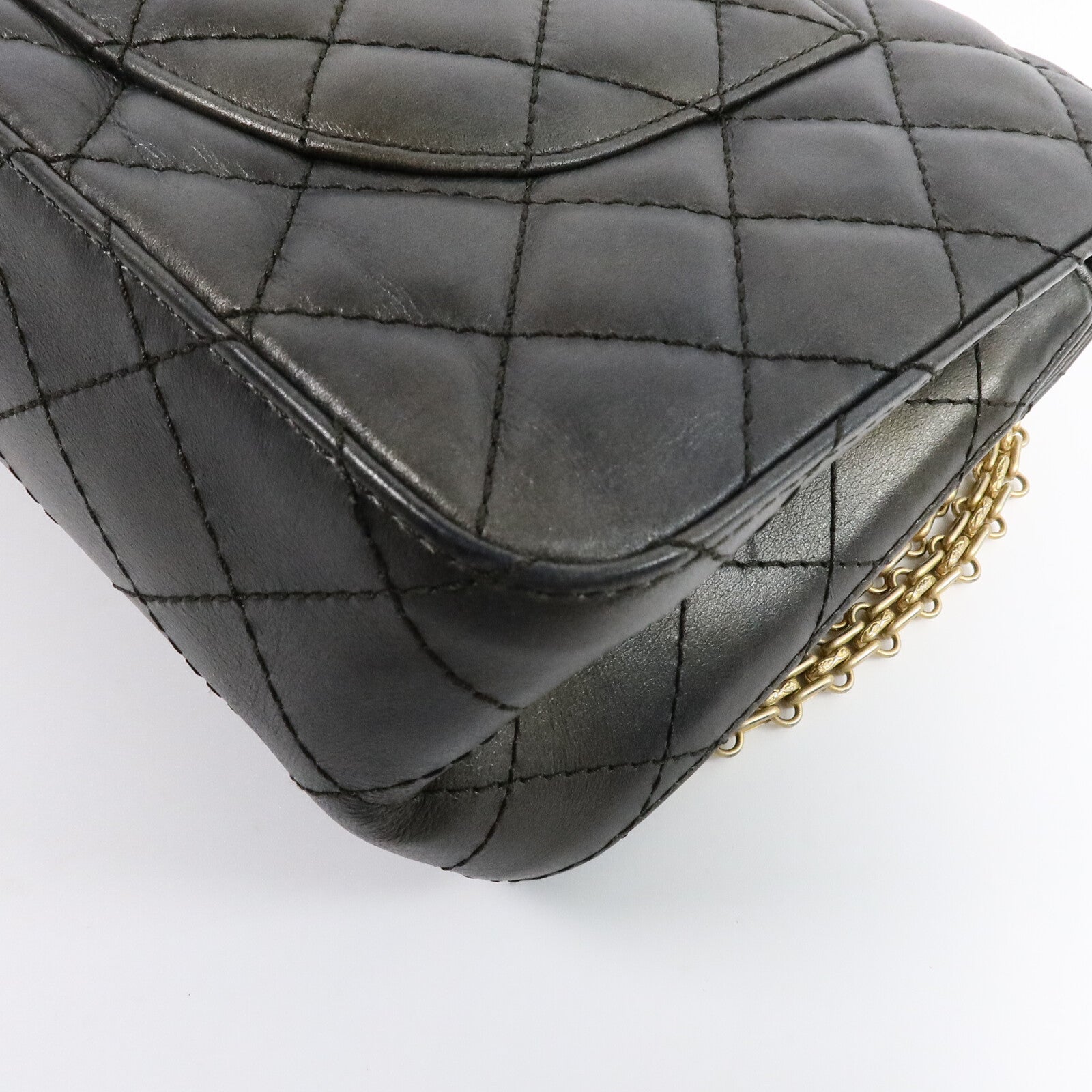 CHANEL 牛皮皮革2.55 Large鏈帶肩背袋