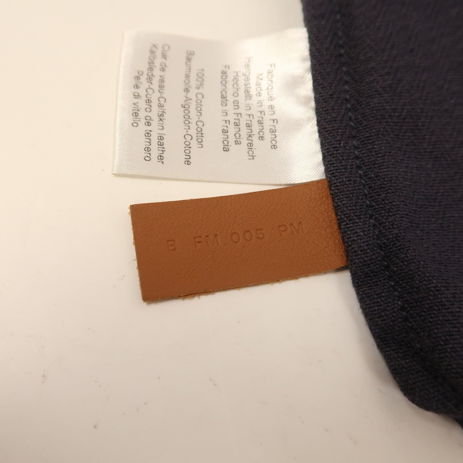 HERMES 帆布Aline銀扣肩背袋藍色