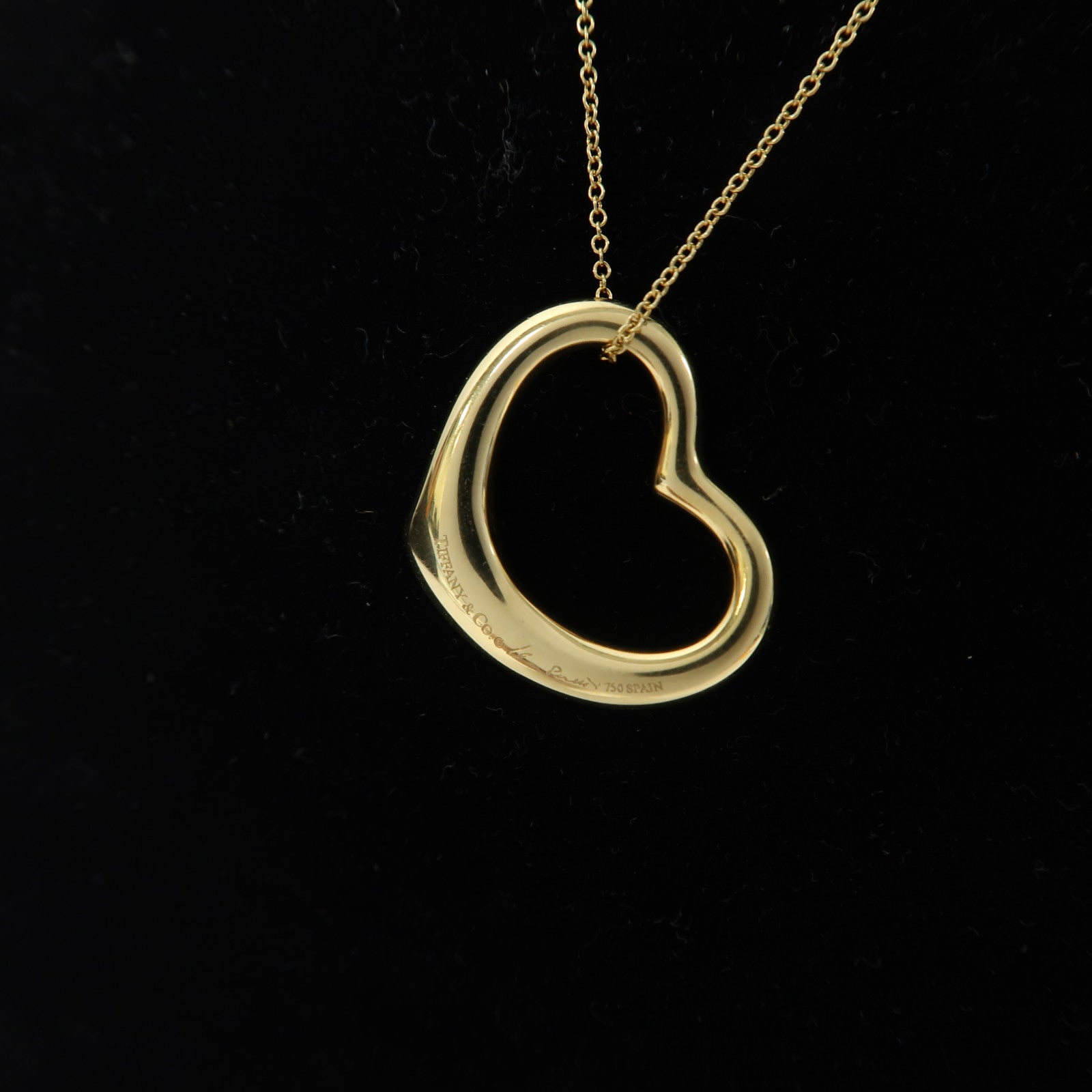 TIFFANY＆CO 【激減優惠】18K黃金Open Heart Necklace項鍊