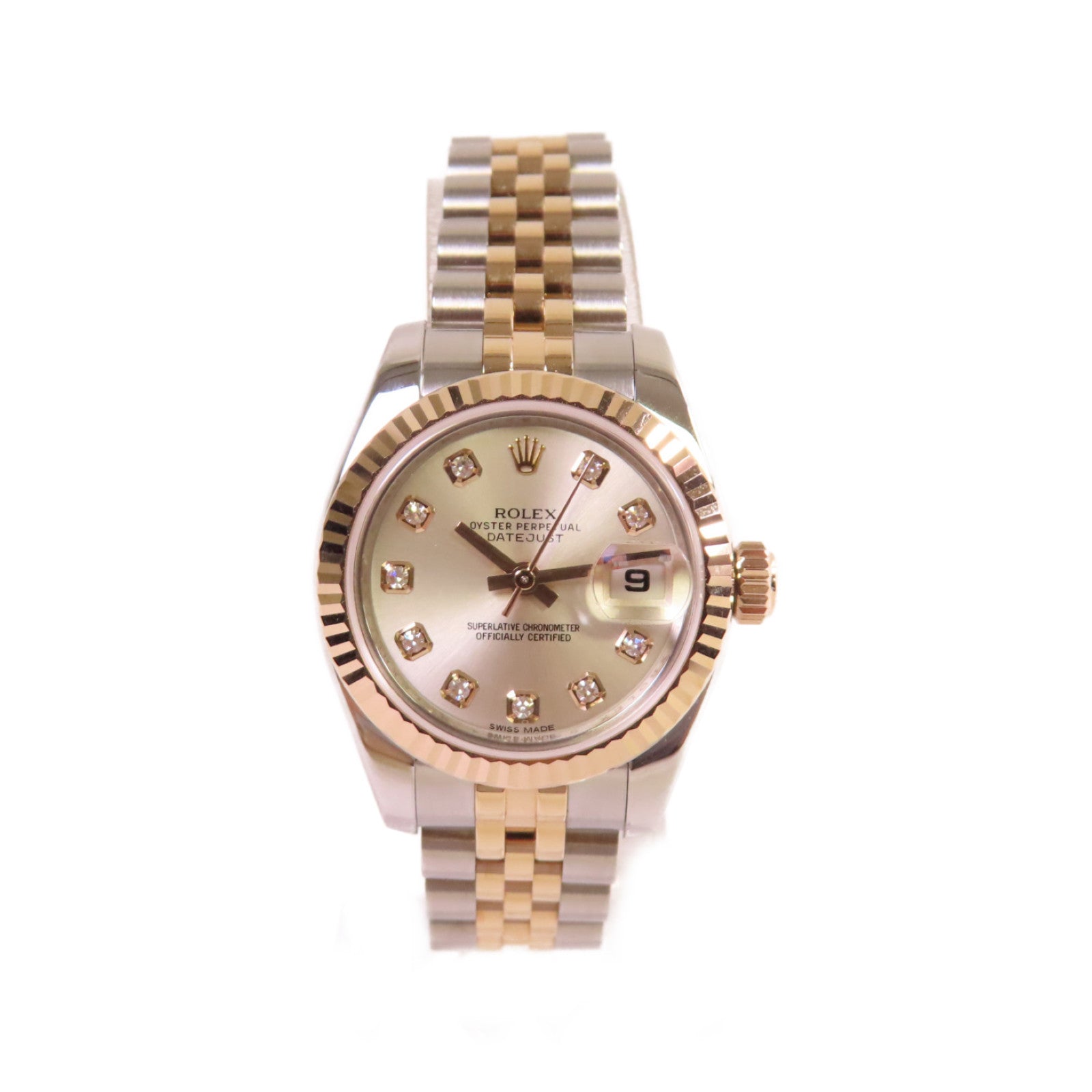 ROLEX Lady Datejust 26mm 18K玫瑰金/不鏽鋼自動機芯手錶貝殼色