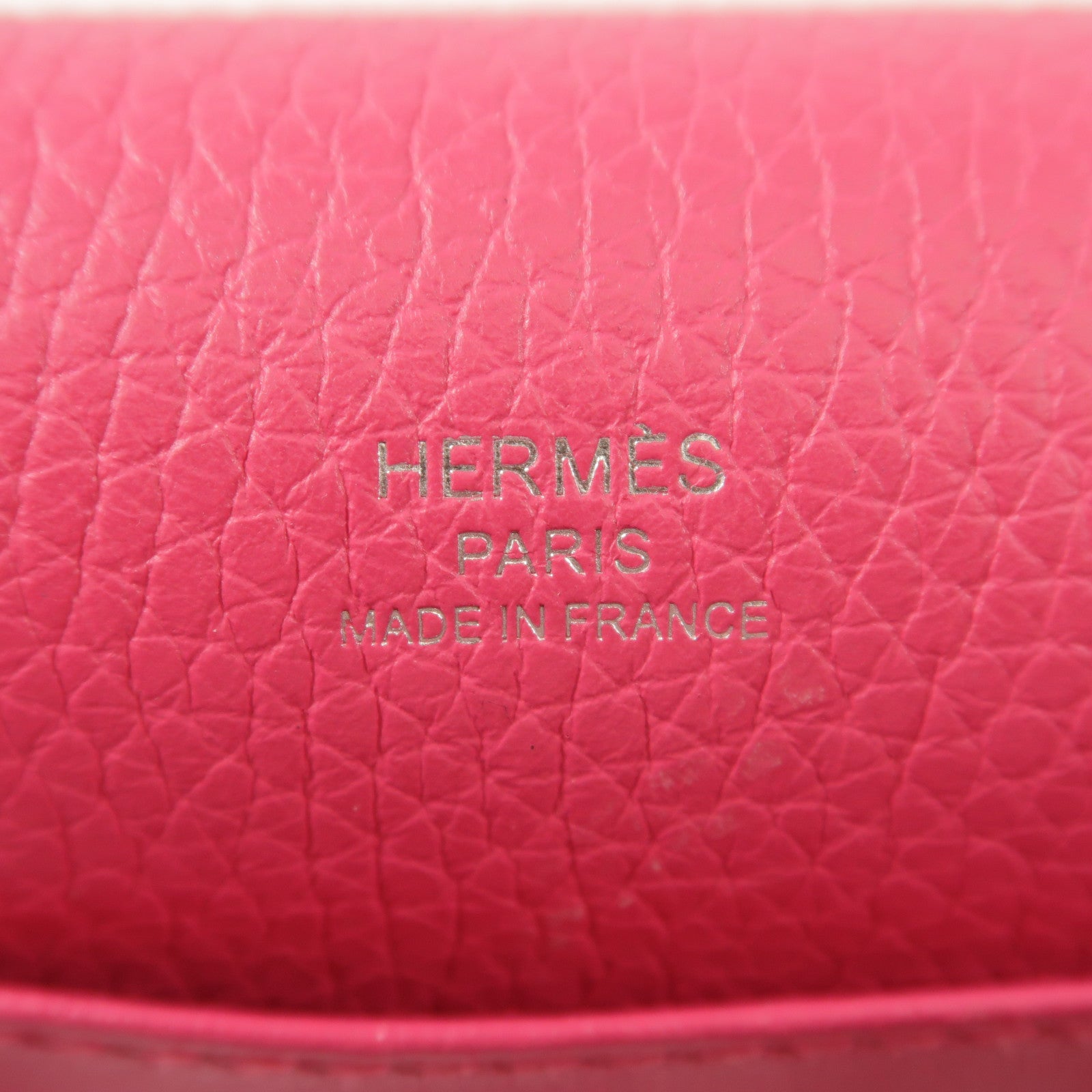 HERMES PHW Roulis 23 Shoulder Bag Clemence Leather Pink