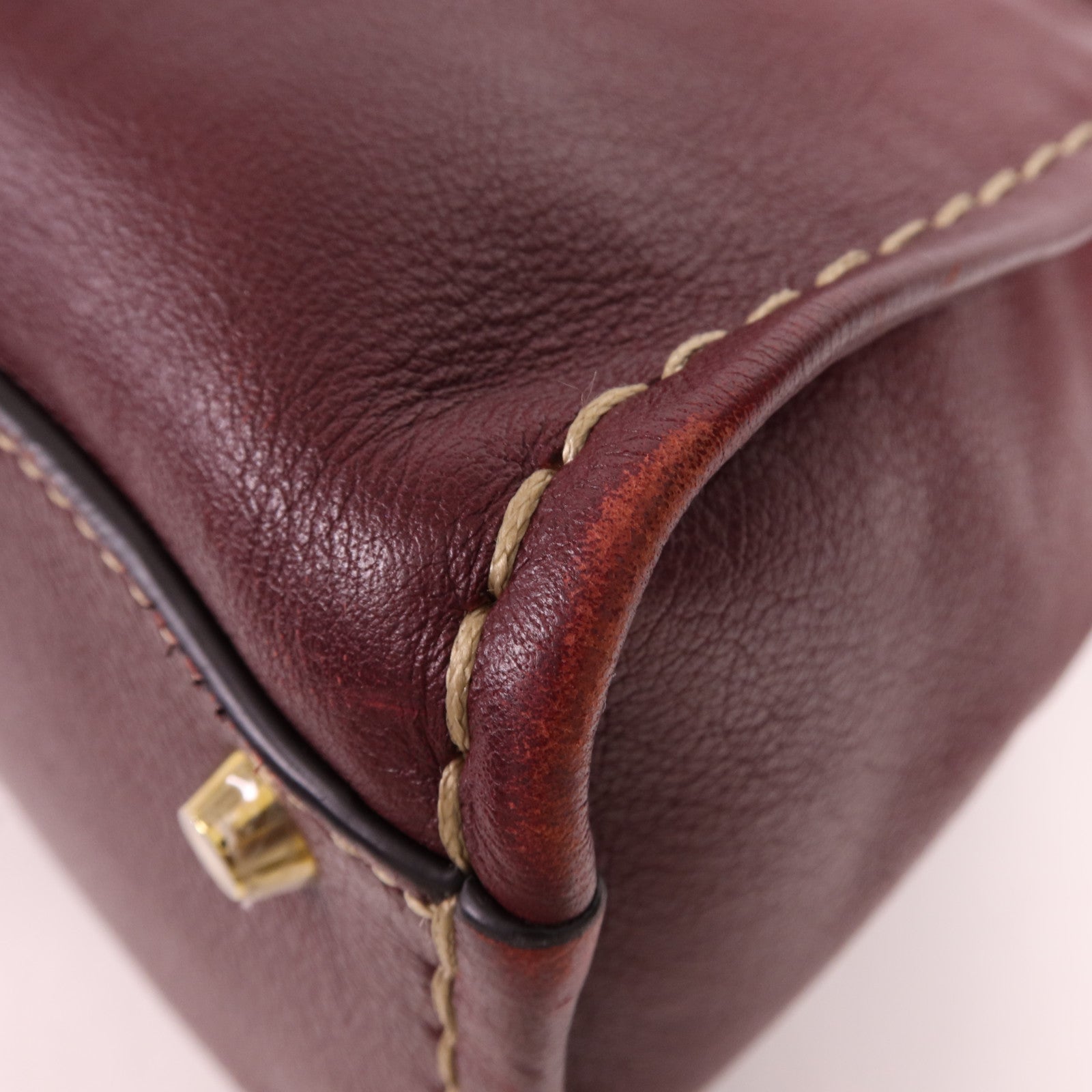 Chloe 牛皮皮革Edith Handle Bag金扣肩背袋