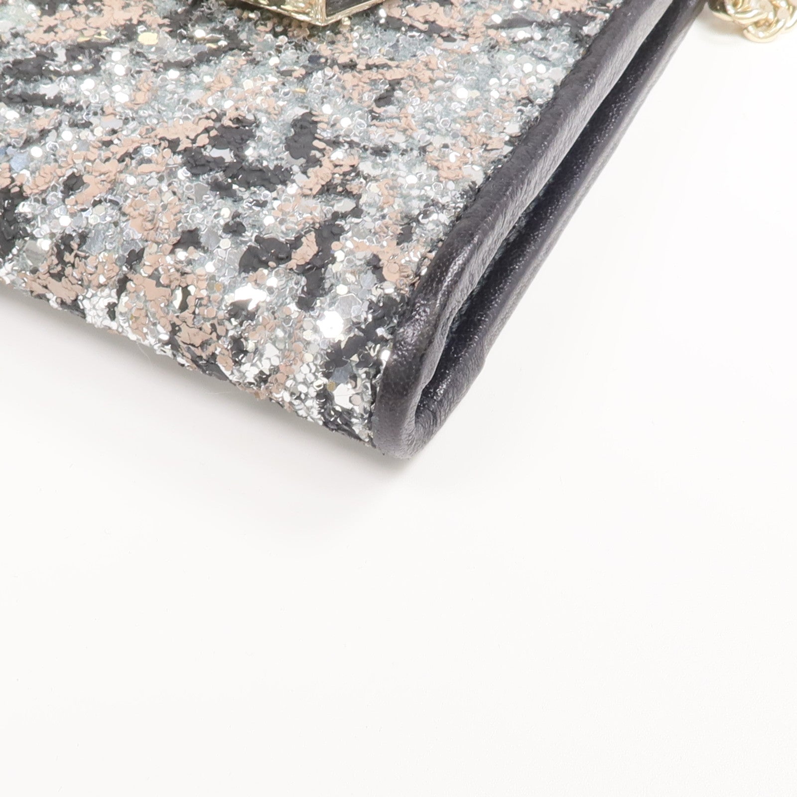 JIMMY CHOO 牛皮皮革Shoulder Bag金扣鏈帶肩背袋