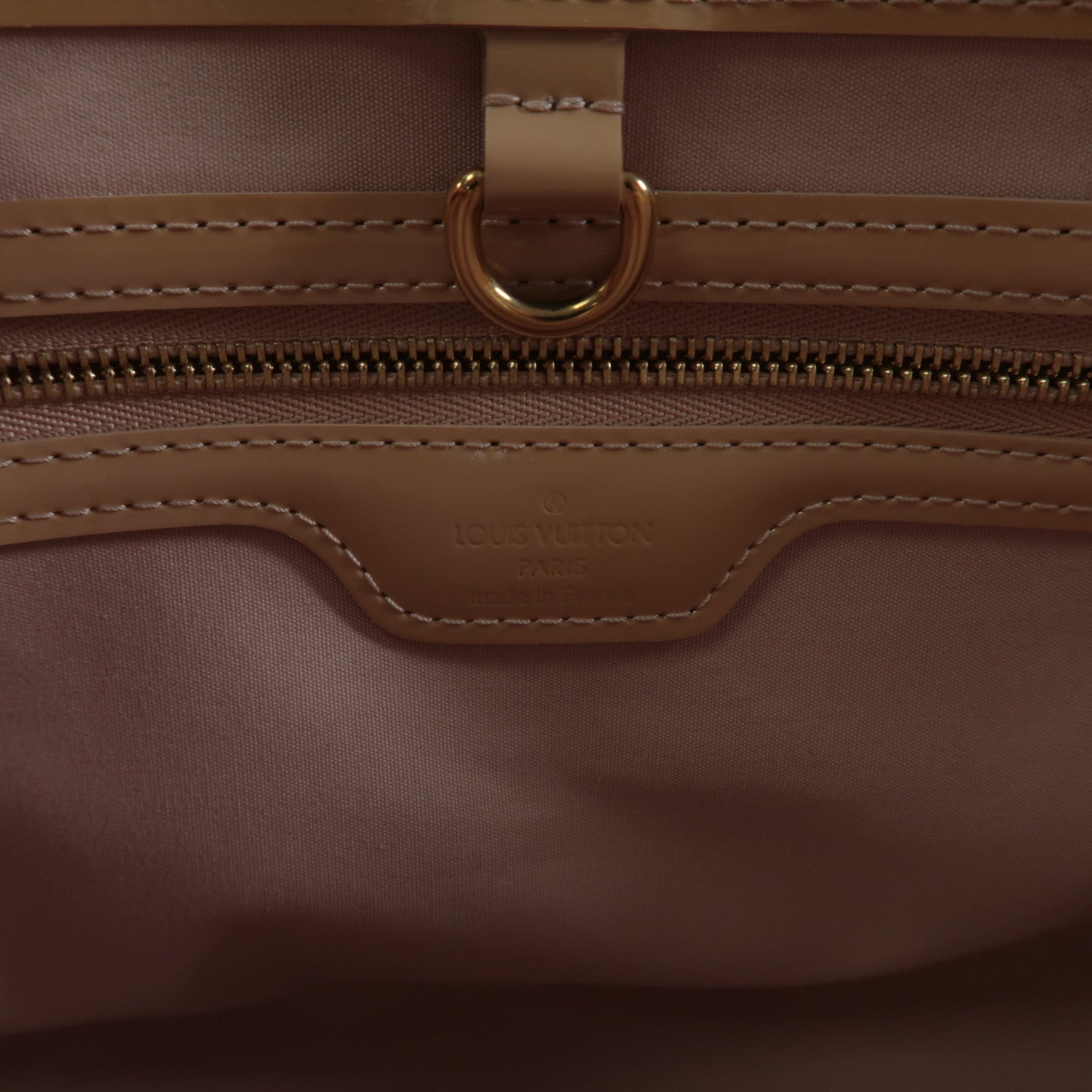 LOUIS VUITTON Monogram Vernis Wilshire PM金扣手挽袋米色