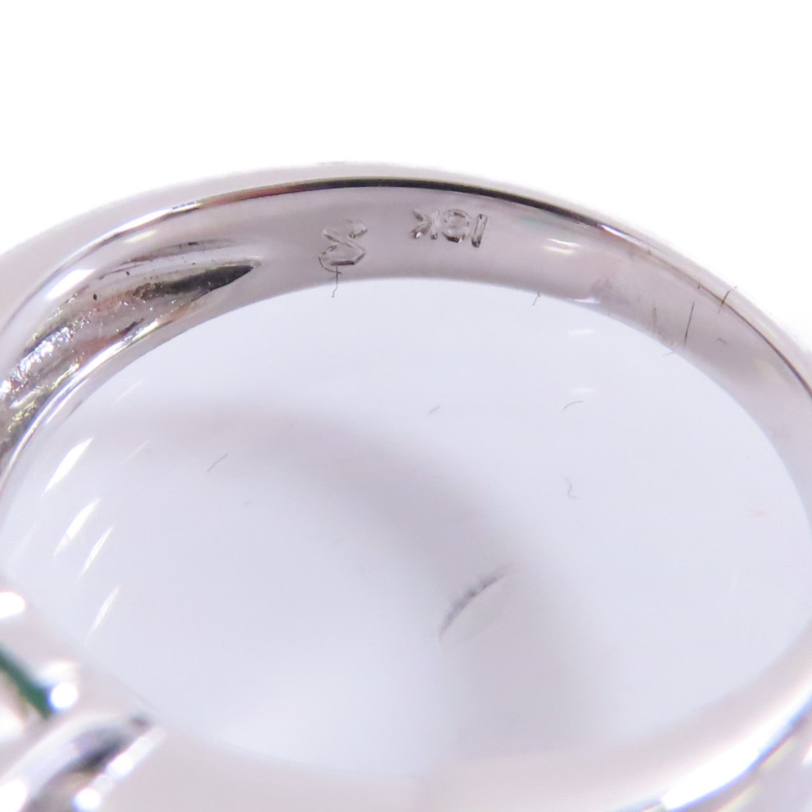 JEWELRY 【激減優惠】18K白金/綠寶石Emerald Ring戒指US#4.75