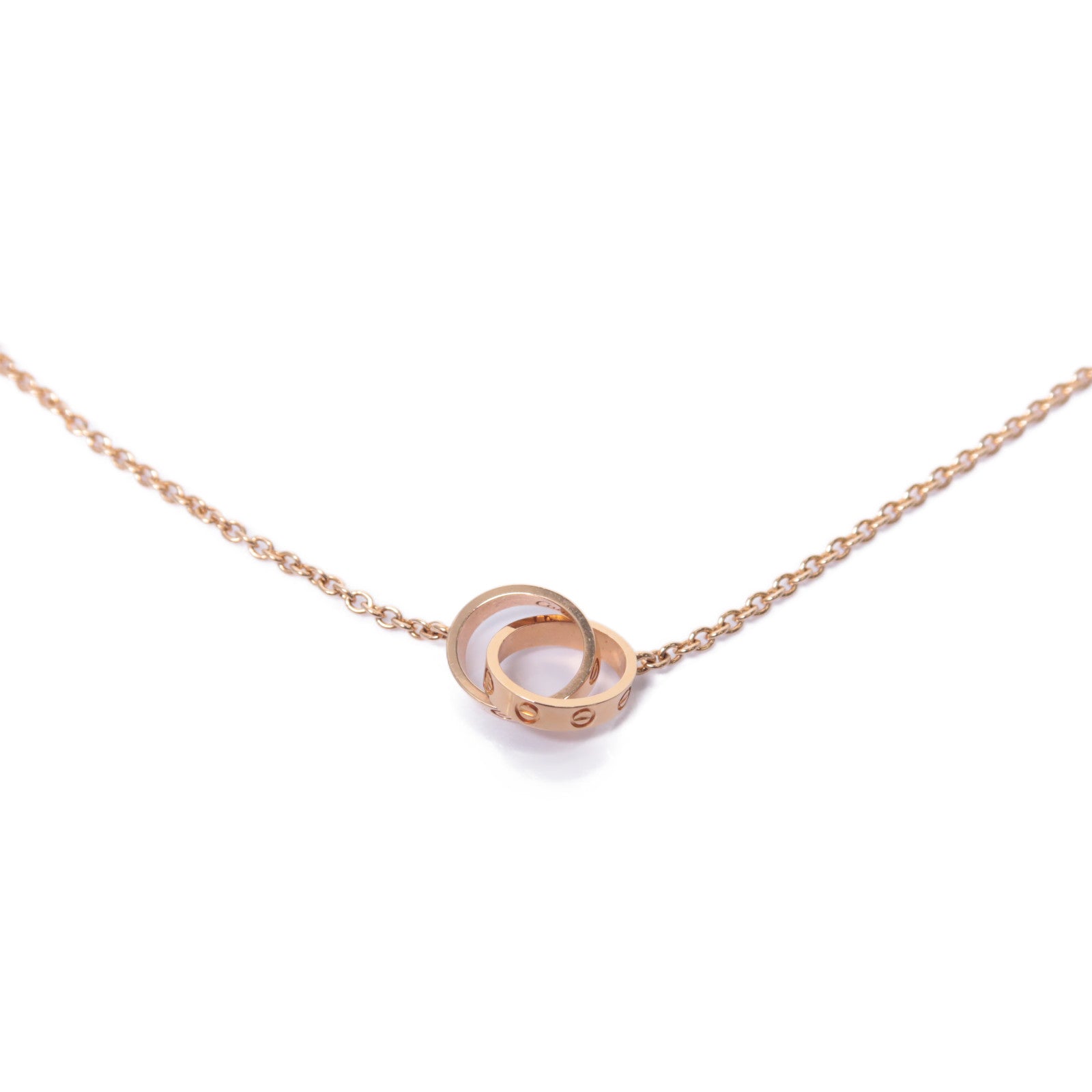 CARTIER 18K玫瑰金Baby Love Necklace項鍊