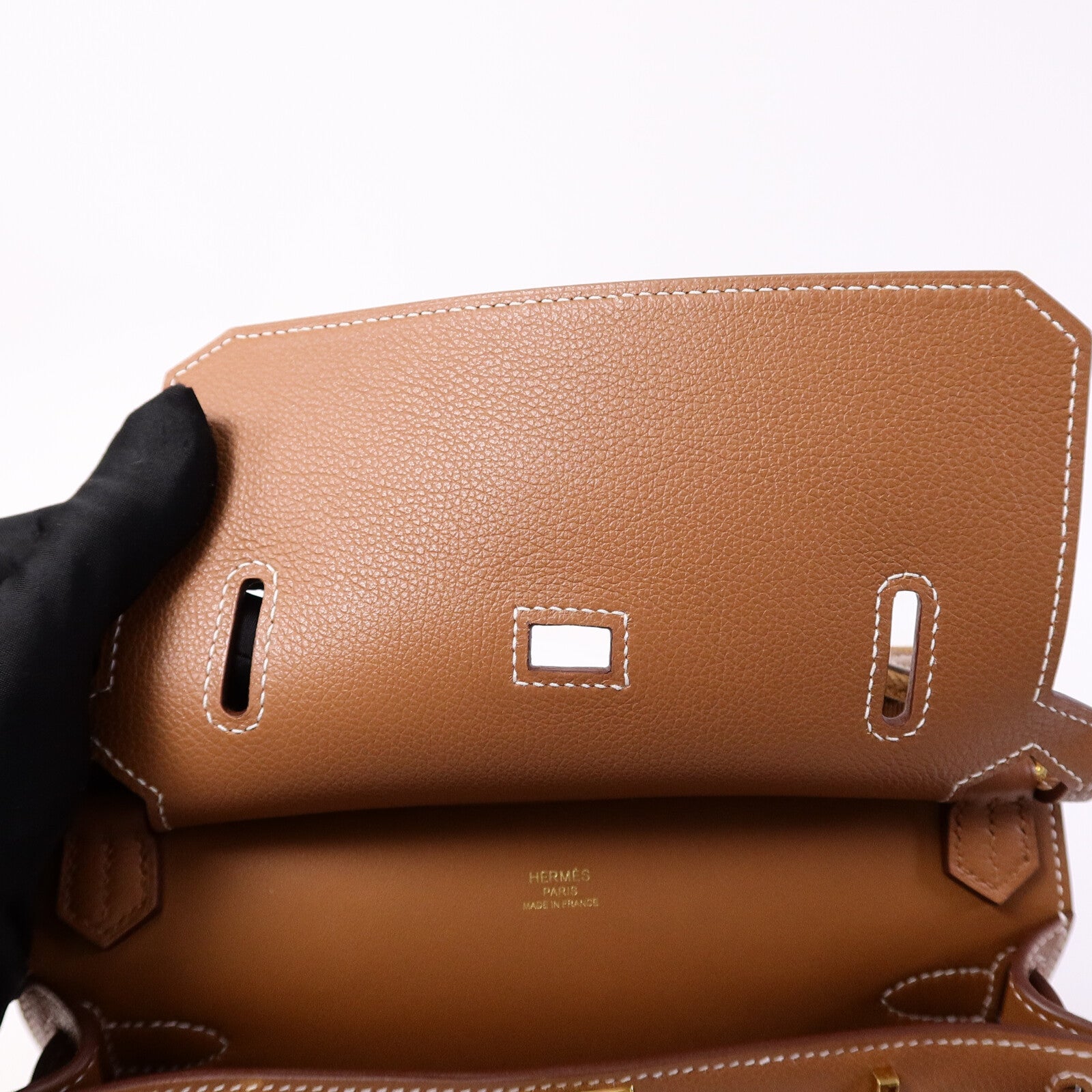 HERMES Evercolor皮革Mini Jypsiere肩背袋Gold