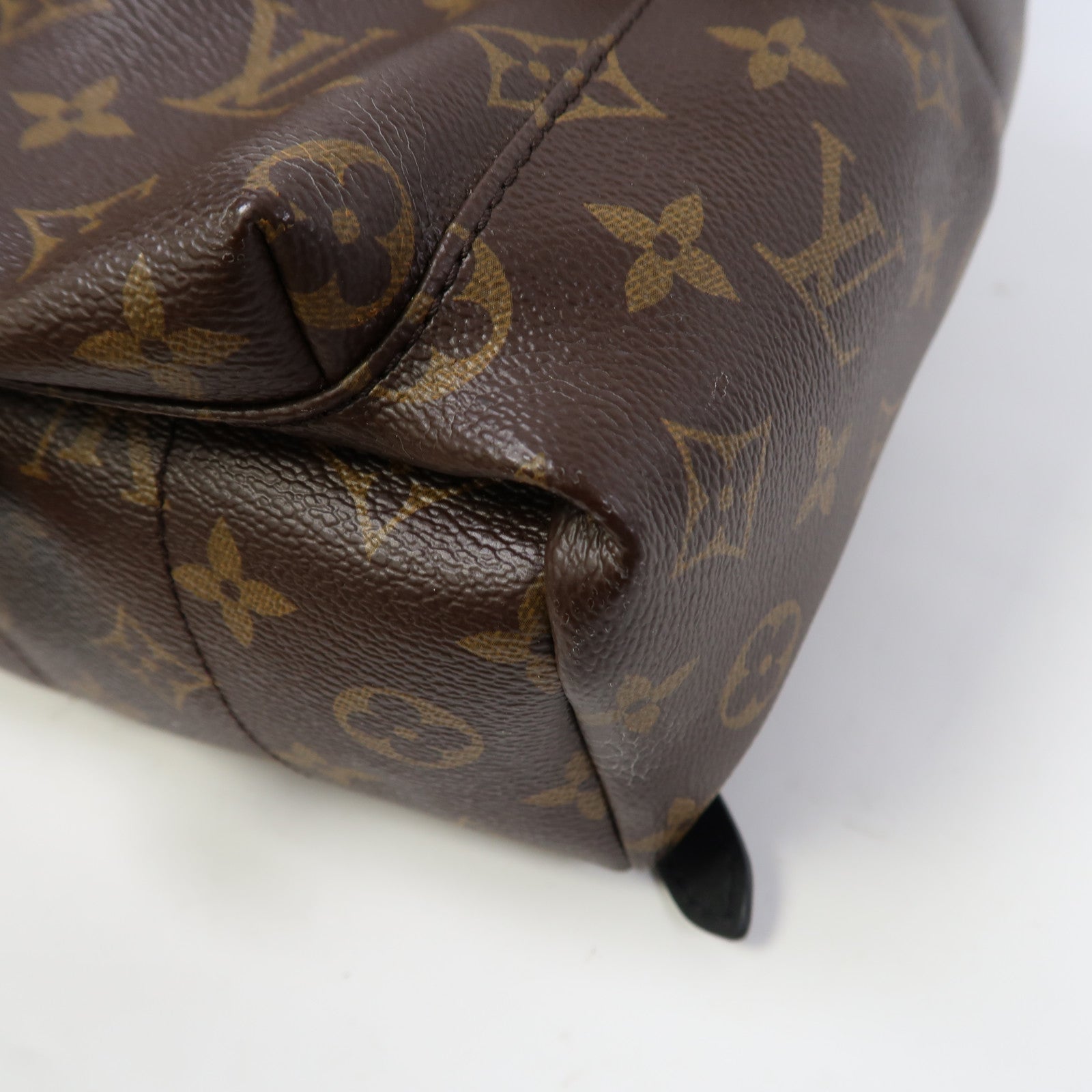 LOUIS VUITTON Monogram Palm Springs金扣背包啡色