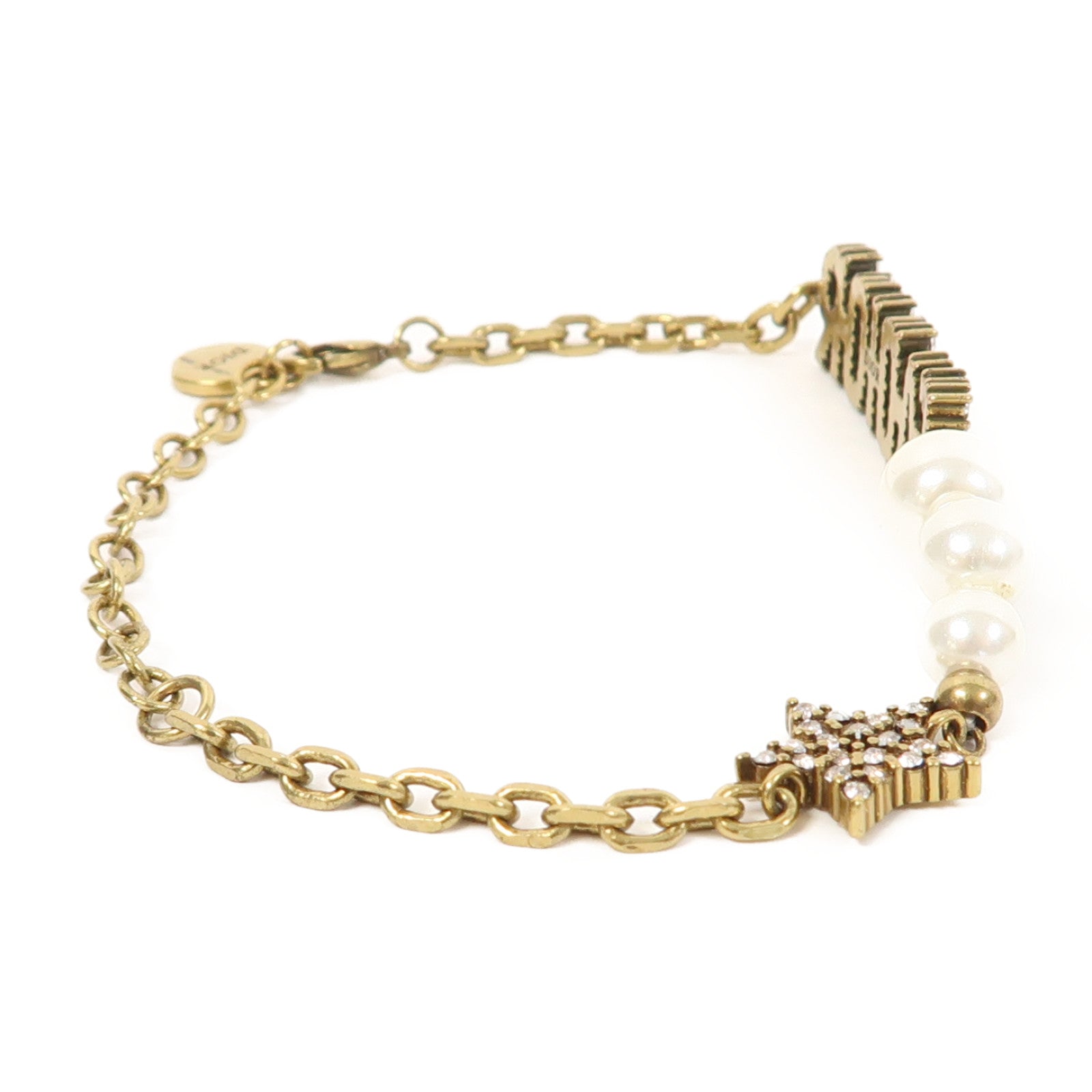 Dior 金屬/水晶J'Adior Bracelet手鏈金色
