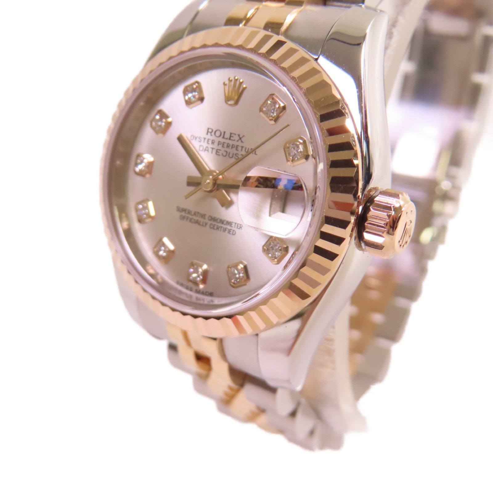 ROLEX Lady Datejust 26mm 18K玫瑰金/不鏽鋼自動機芯手錶貝殼色