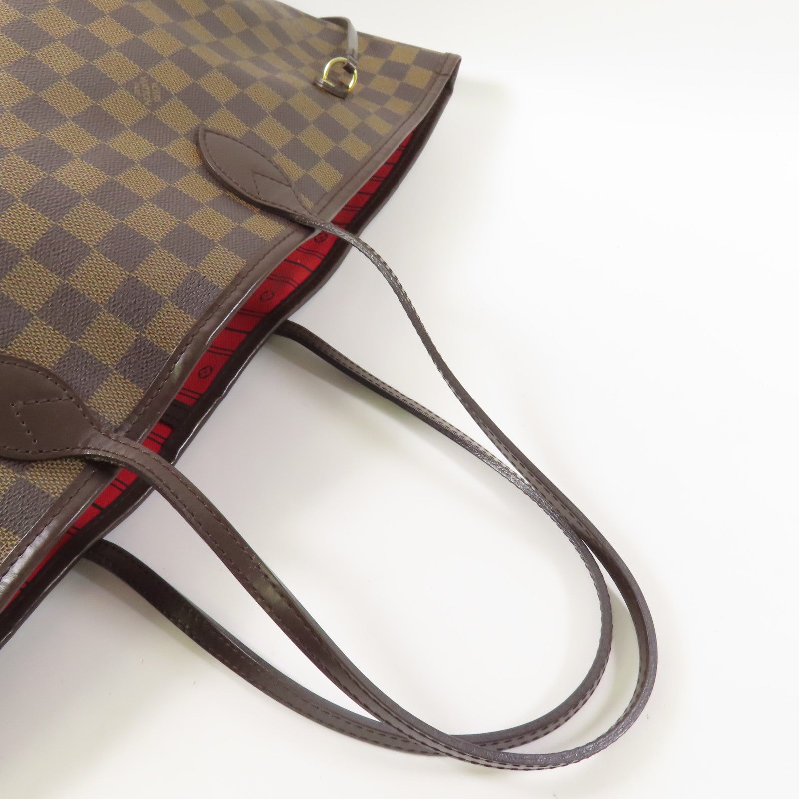 LOUIS VUITTON Damier Neverfull GM金扣手挽袋