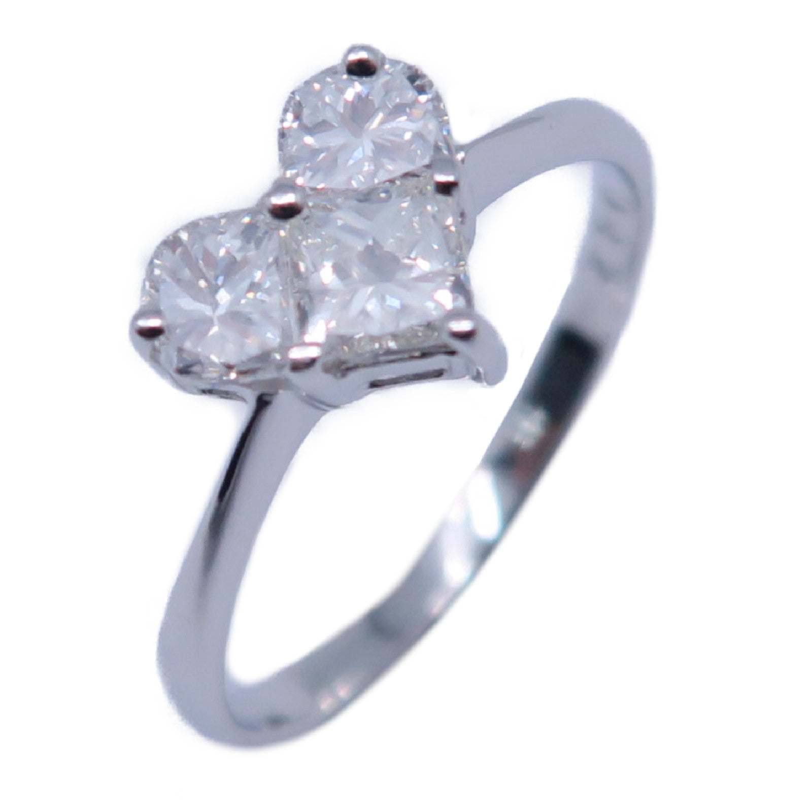 JEWELRY 【激減優惠】18K白金Heart Ring 0.82ct鑽石戒指US#5.5