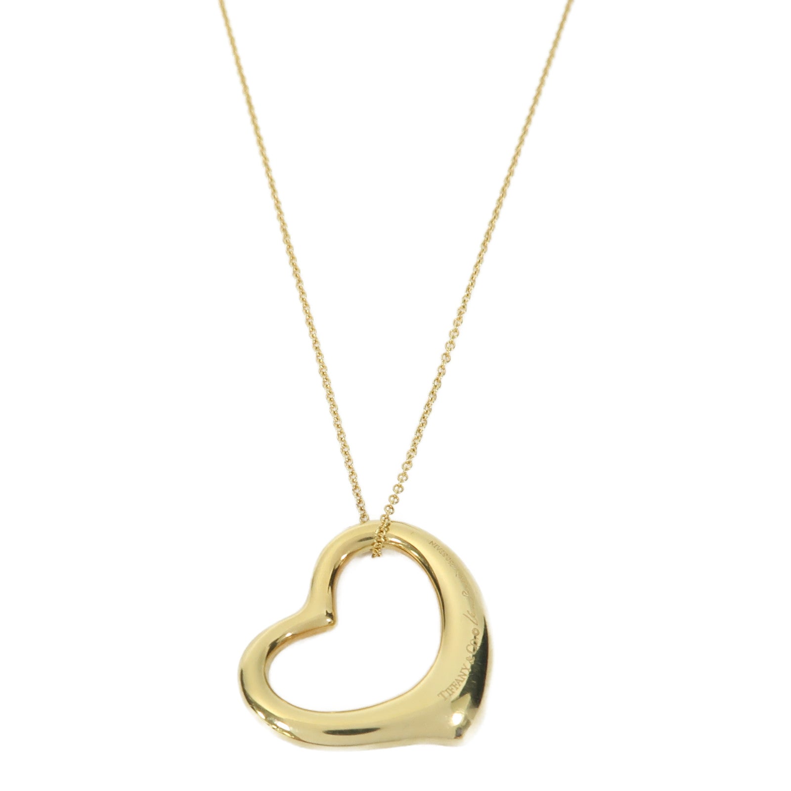 TIFFANY＆CO 【激減優惠】18K黃金Open Heart Necklace項鍊