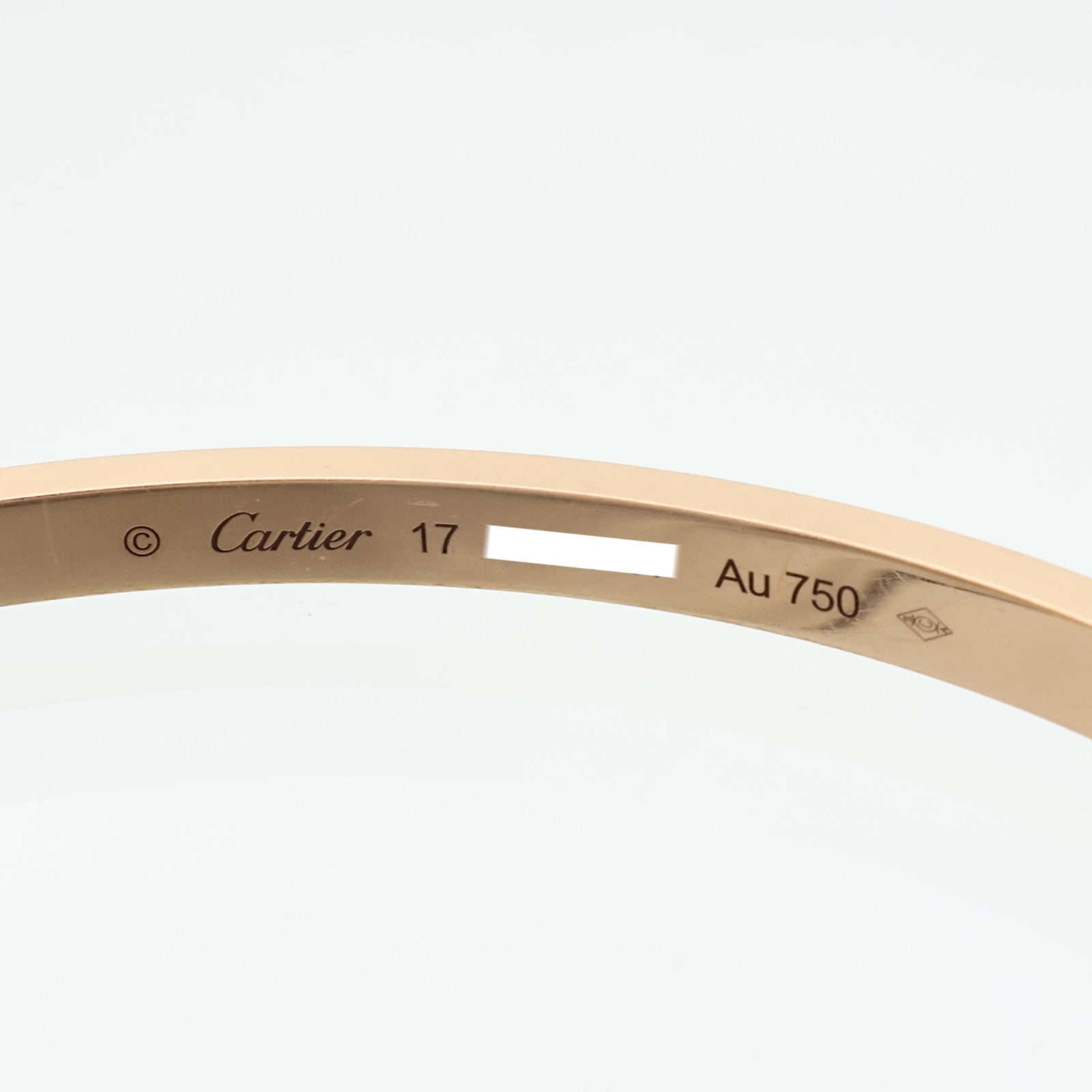 CARTIER 18K玫瑰金Love Bracelet Full Diamond鑽石手鐲Cartier#17
