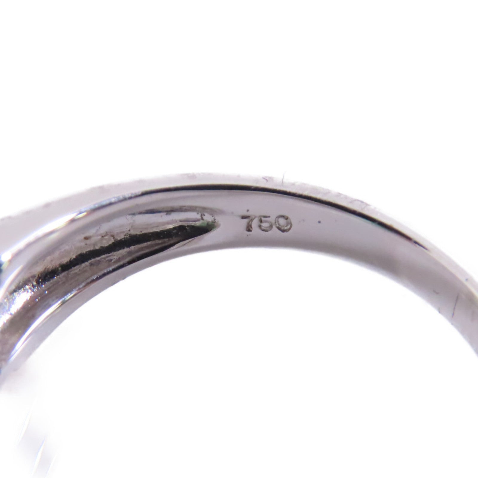 JEWELRY 【激減優惠】18K白金/綠寶石Emerald Ring戒指US#4.75