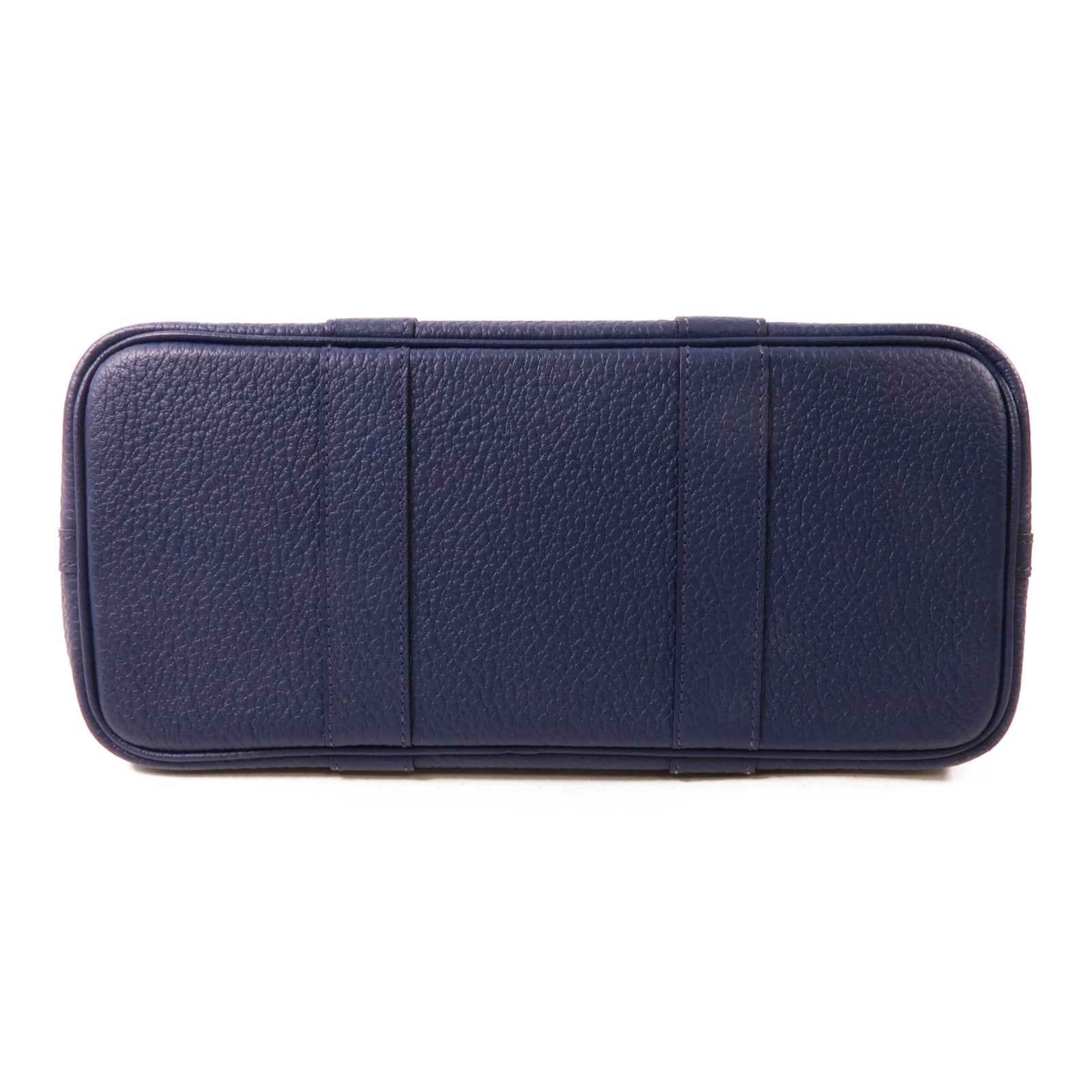 HERMES Negonda皮革Garden Party TPM銀扣手挽袋Blue Saphir/藍色