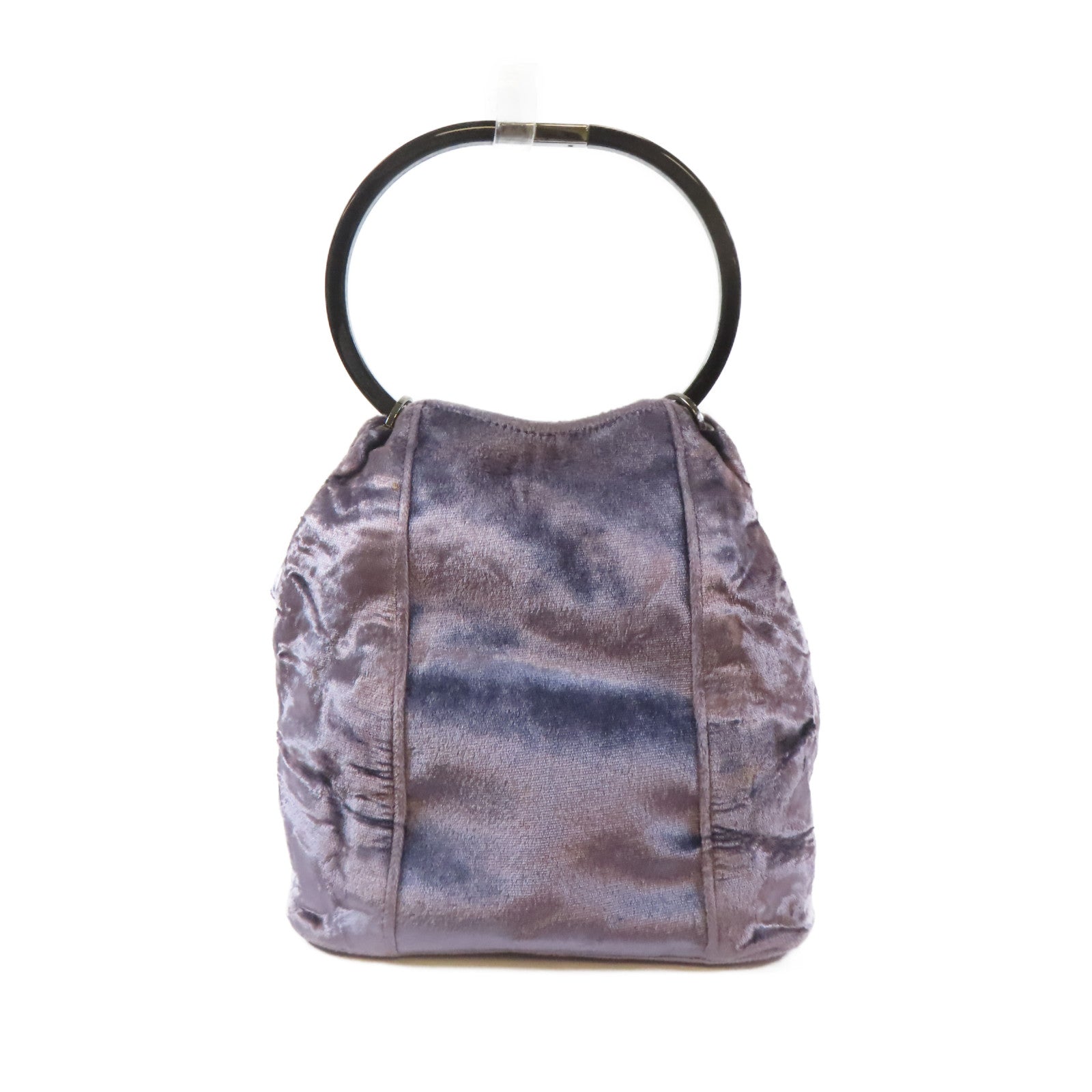 GUCCI 天鵝絨Hand Bag銀扣手挽袋紫色