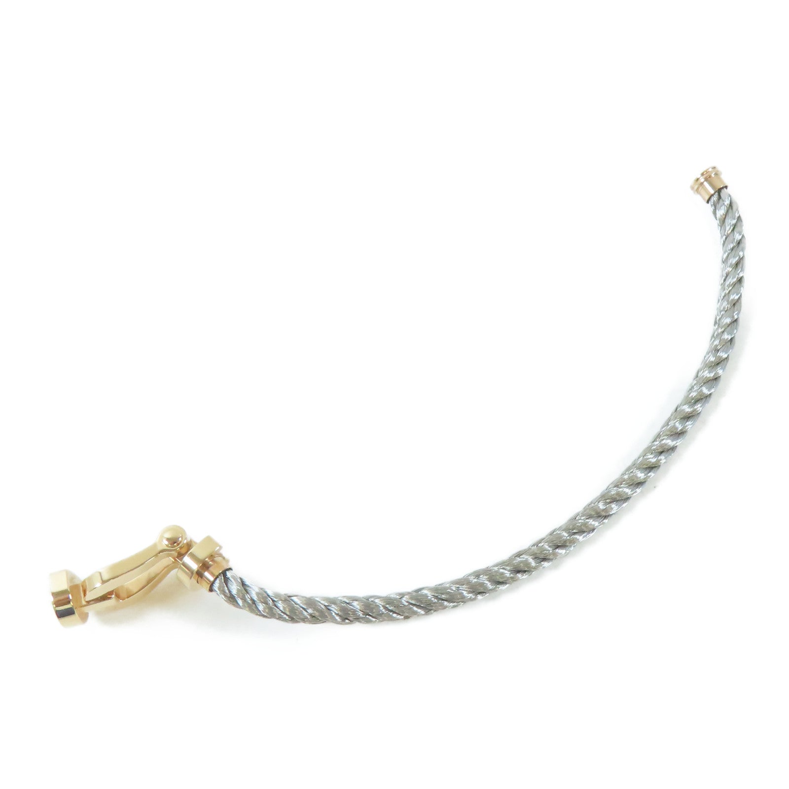 FRED 18K黃金Force 10 Bracelet手鐲銀色/綠色/啡色#15cm