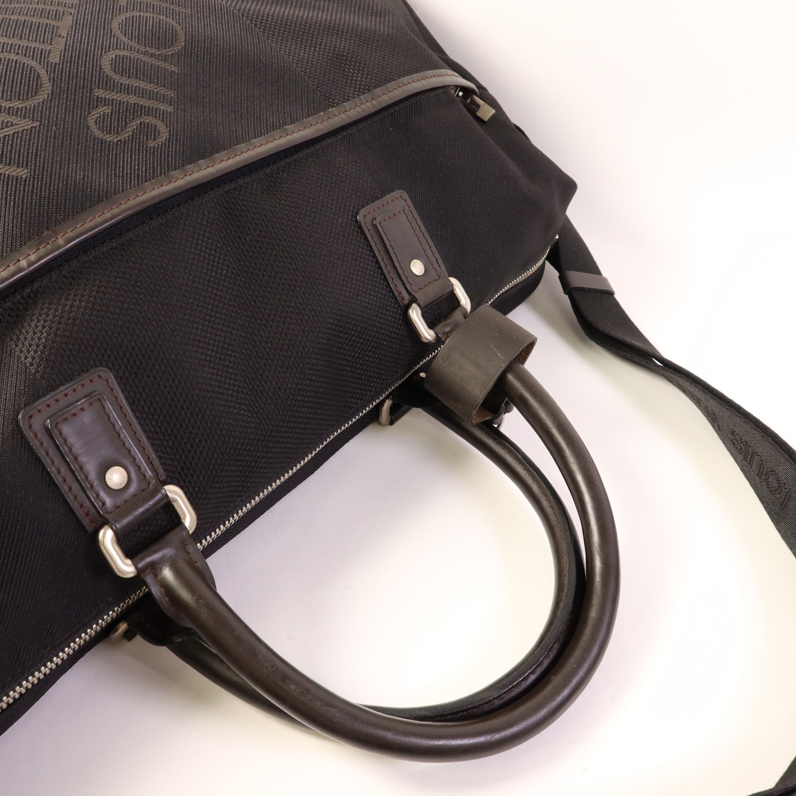 LOUIS VUITTON Damier Geant Albatros Boston Bag銀扣手挽肩背兩用袋
