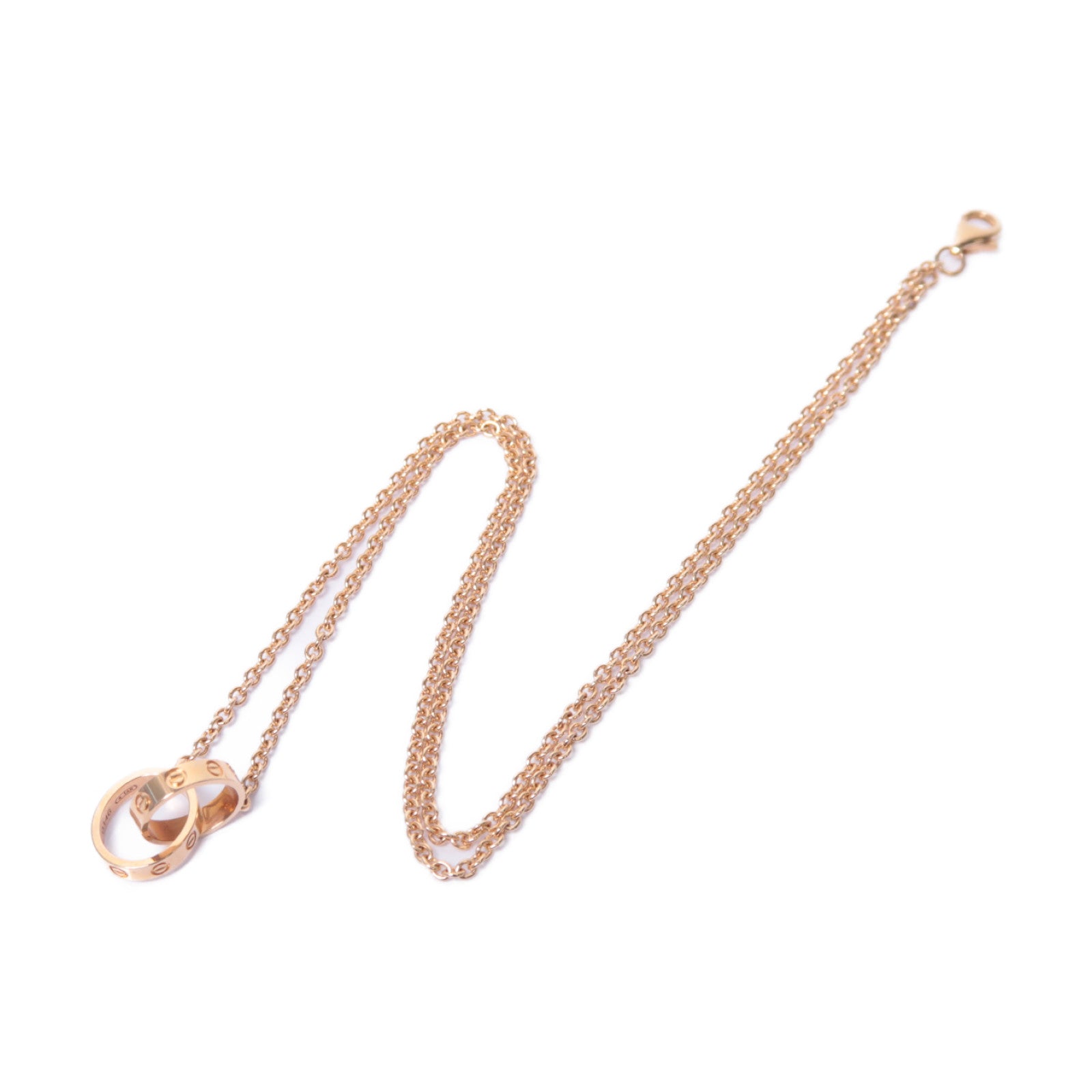 CARTIER 18K玫瑰金Baby Love Necklace項鍊