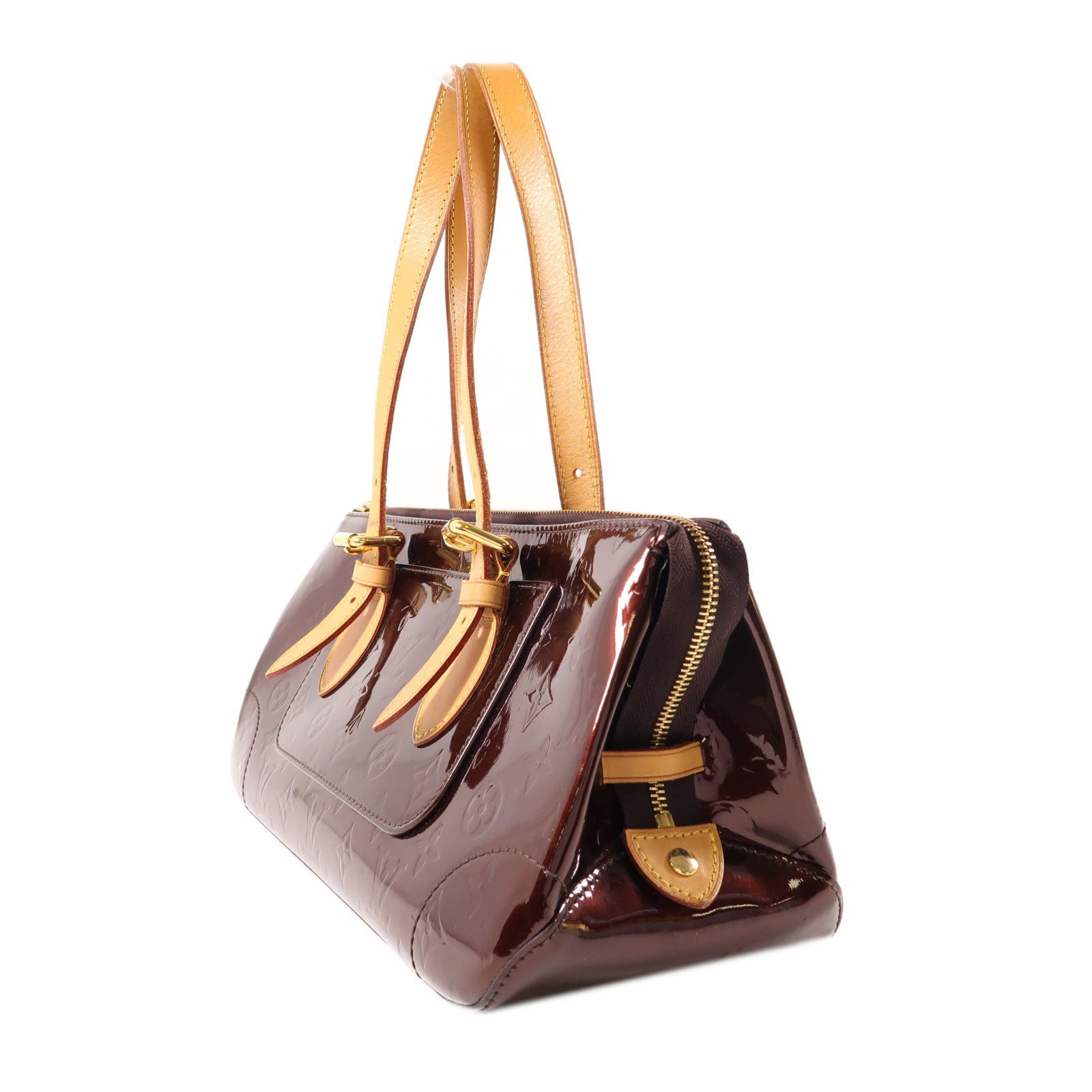LOUIS VUITTON LV Rosewood Avenue Shoulder Bag M93510 Monogram Vernis Burgundy