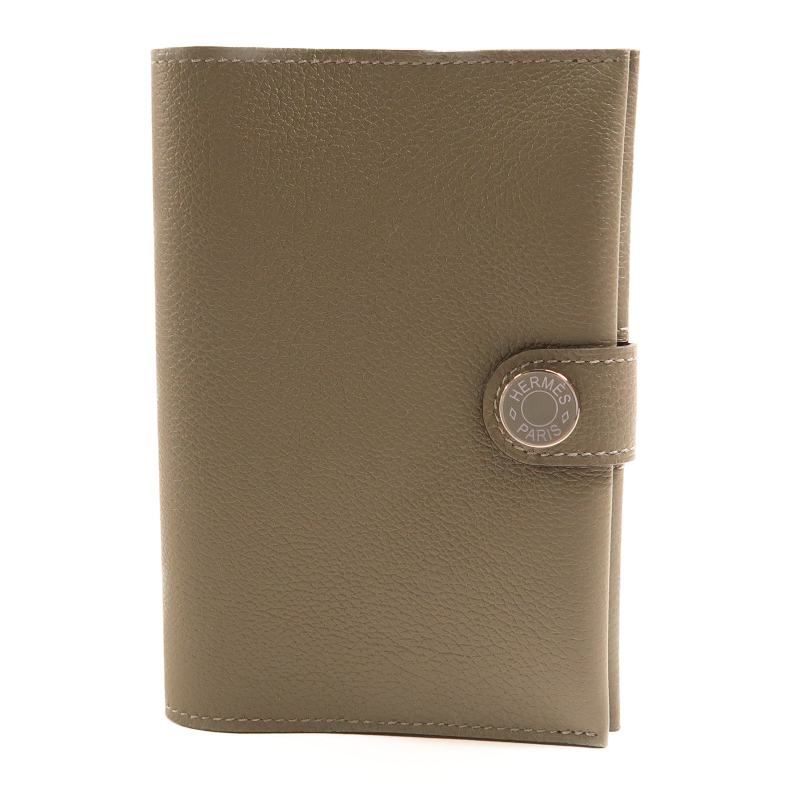 HERMES 【激減優惠】Evercolor皮革R.M.S Passport Holder護照套Gris Meyer