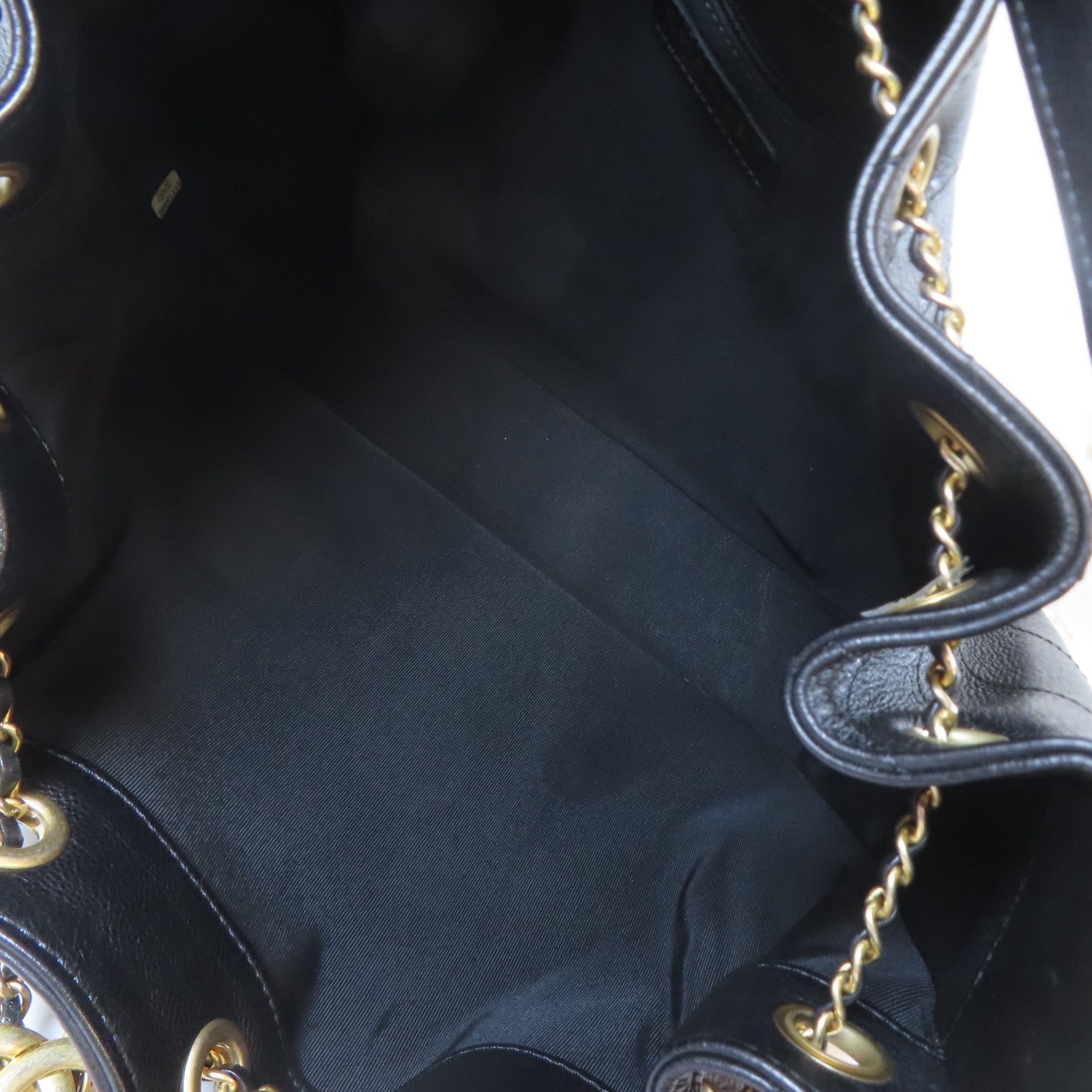 CHANEL 【激減優惠】菱格牛皮皮革2way Shoulder Bag金扣鏈帶手挽肩背兩用袋黑色