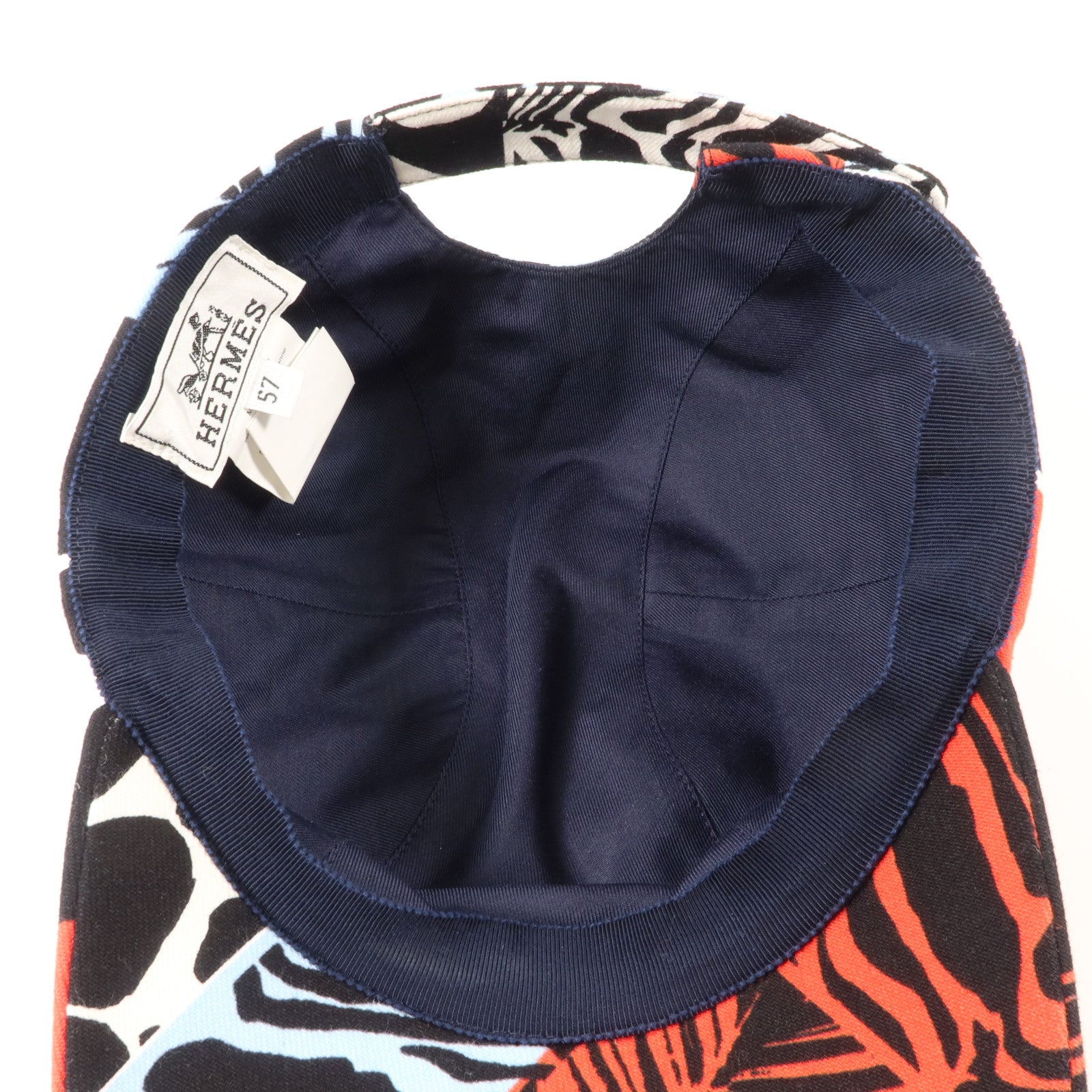 HERMES 棉質/絲質Davis Jungle Love Hat帽子