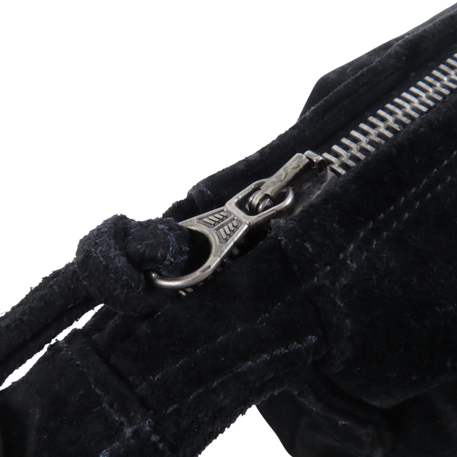 CHANEL 麂皮皮革Vintage Chain Shoulder Bag銀扣鏈帶肩背袋