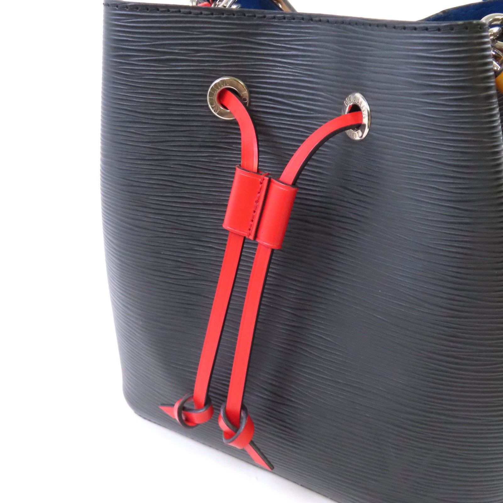 LOUIS VUITTON Epi NoeNeo BB 2Way Shoulder Bag銀扣手挽肩背兩用袋黑色