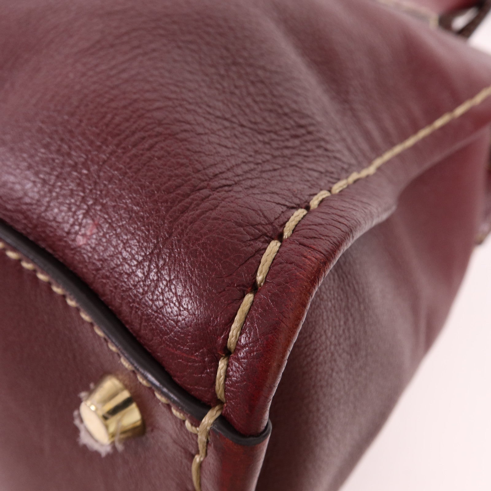 Chloe 牛皮皮革Edith Handle Bag金扣肩背袋