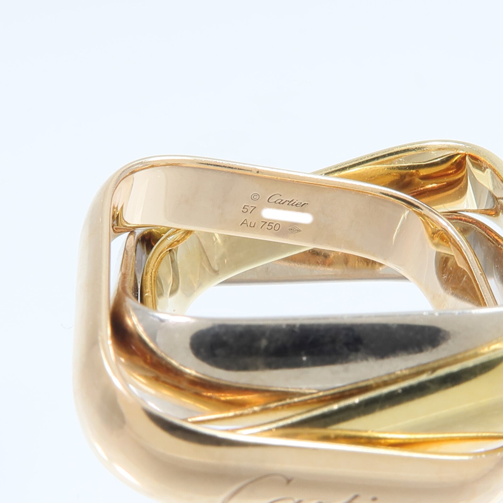 CARTIER 18K玫瑰金/黃金/白金Trinity Cushion-Shaped Ring Large戒指
