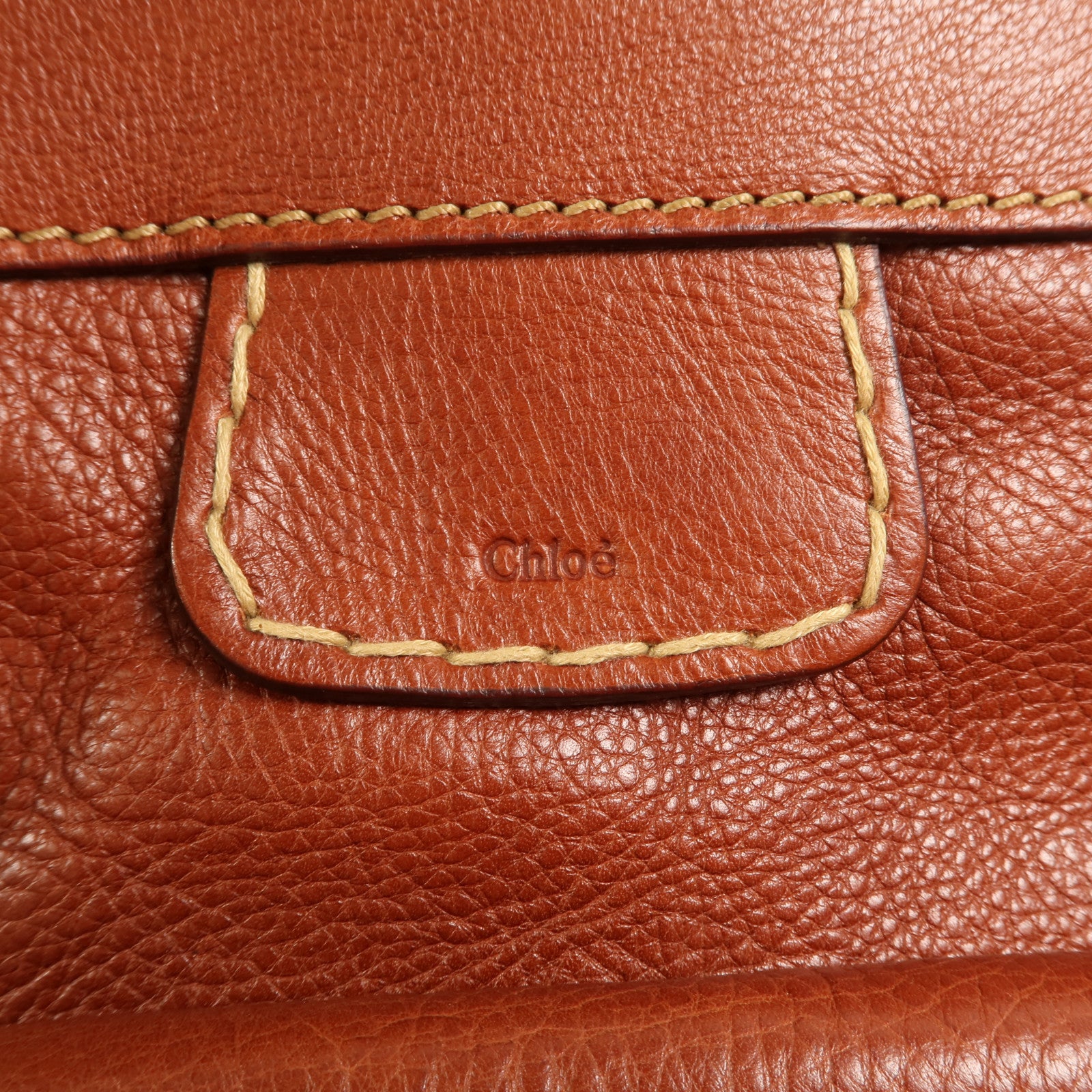Chloe 牛皮皮革Hand Bag銀扣手挽袋