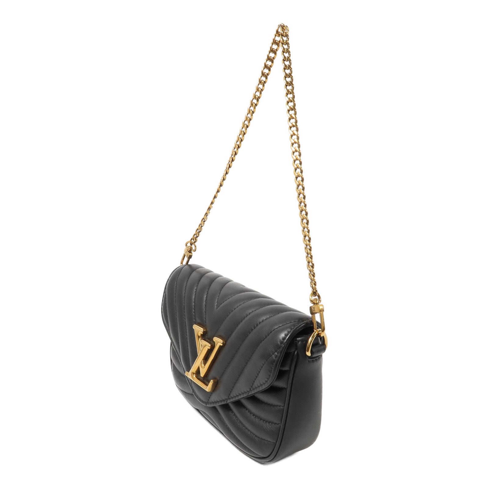 LOUIS VUITTON 牛皮皮革New Wave鏈帶手挽肩背兩用袋