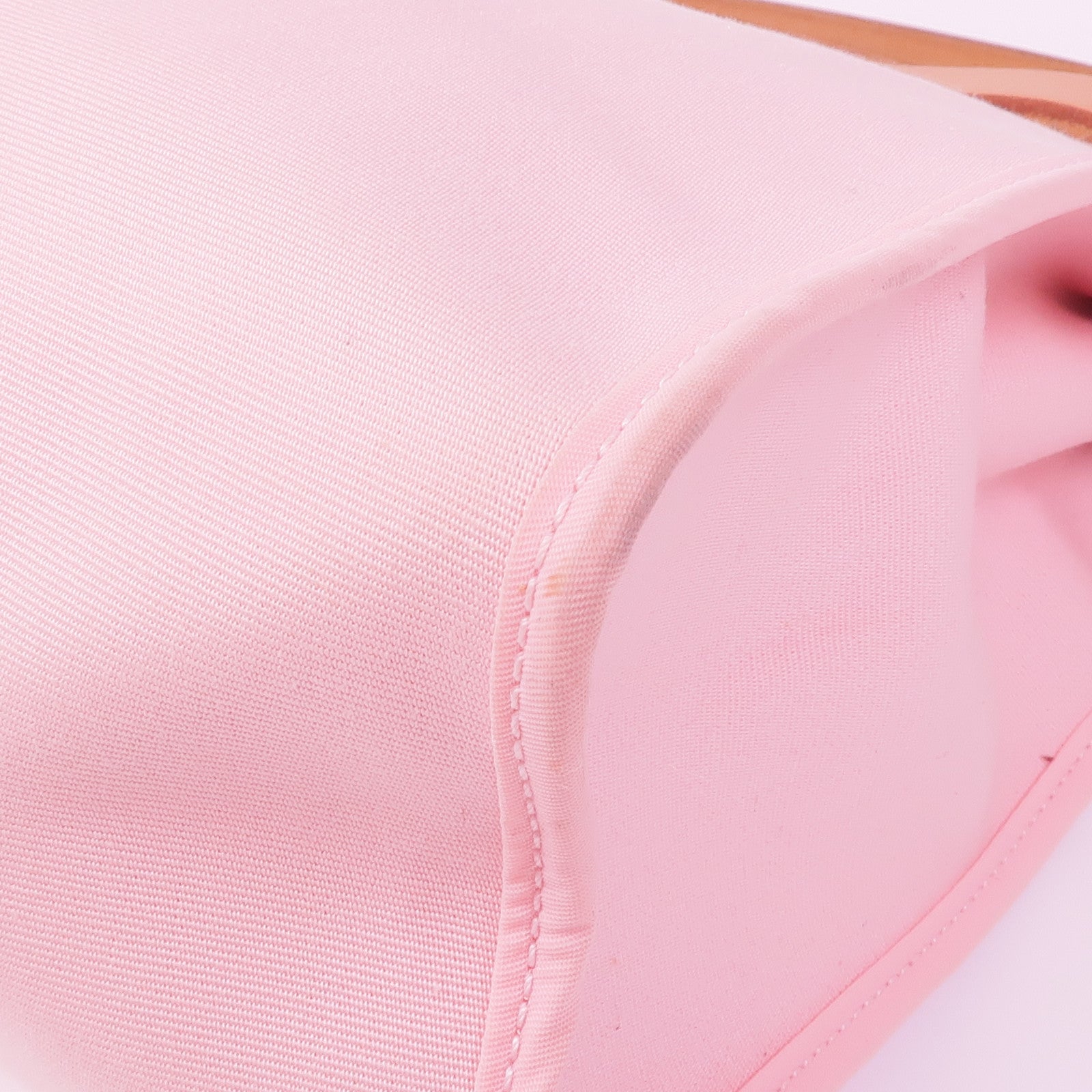 HERMES 帆布Herbag PM銀扣手挽肩背兩用袋Rose Sakura