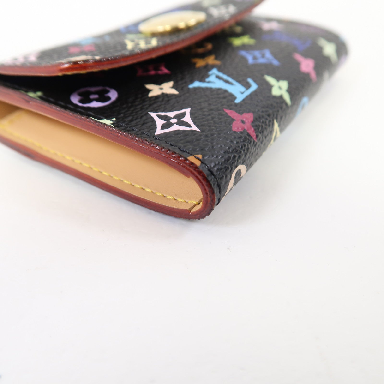 LOUIS VUITTON 【激減優惠】Monogram Multicolore Card Case金扣卡片套黑色